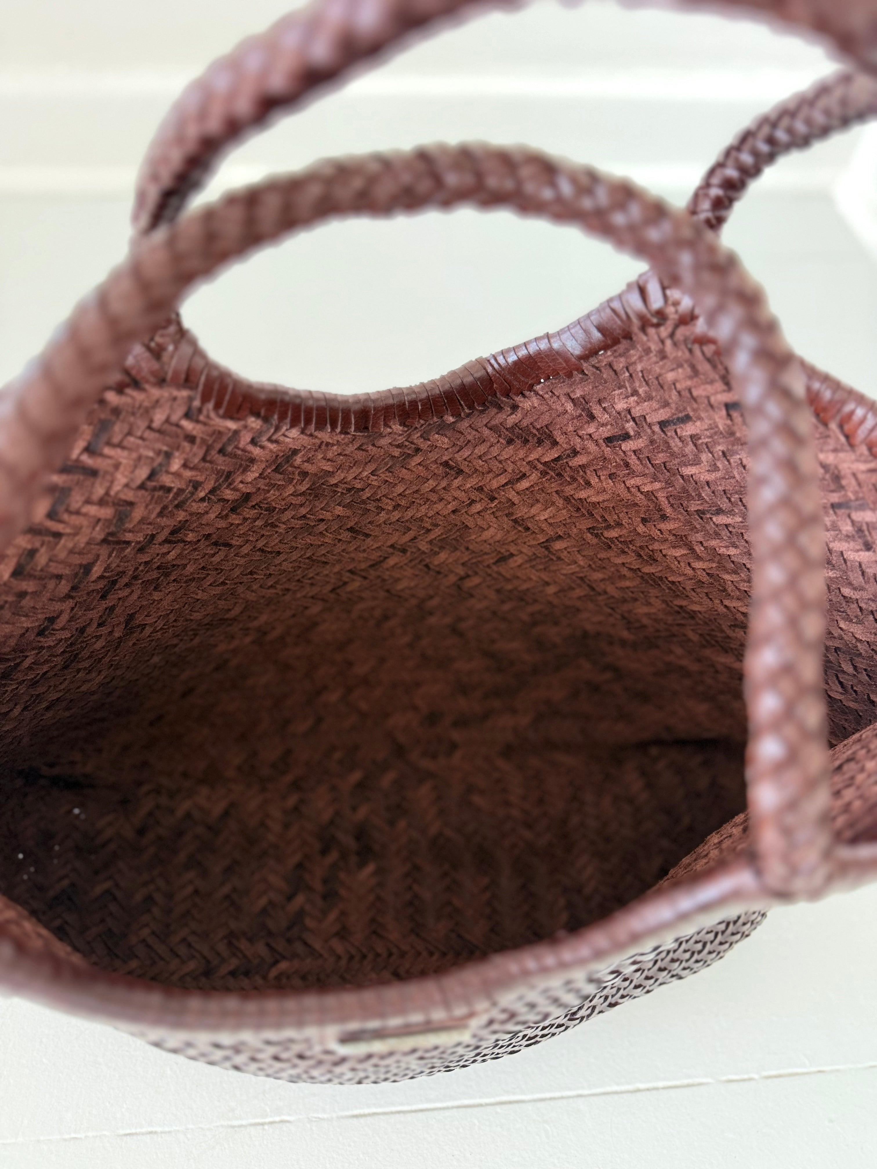 Large Leather Braided Bag - Coco