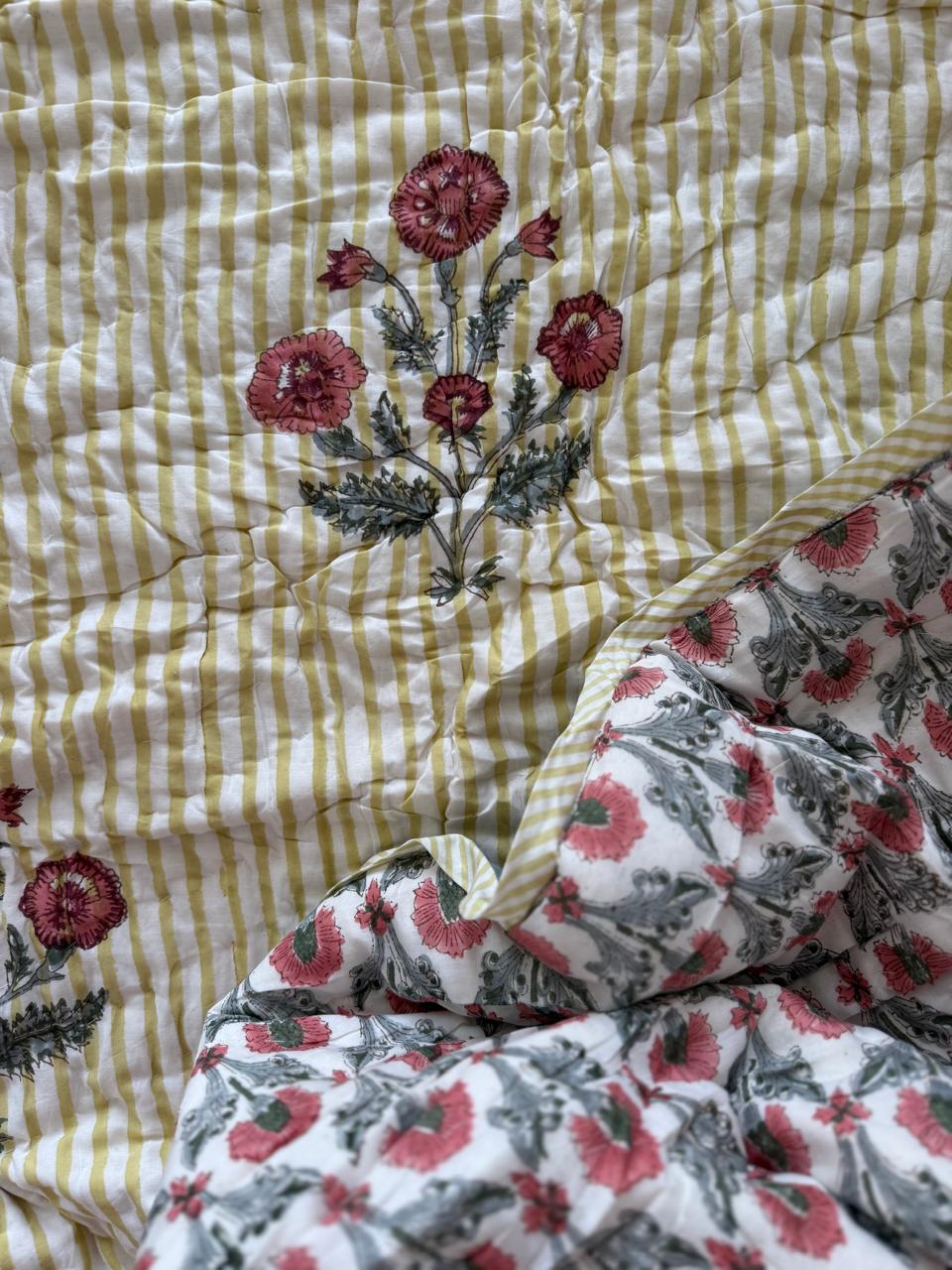 Royal King Quilt - Organic Cotton - Cherry