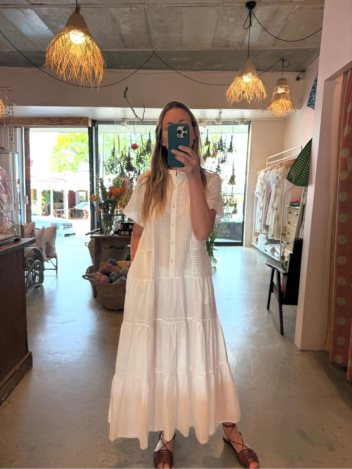 Rowe Dress Handloom - White