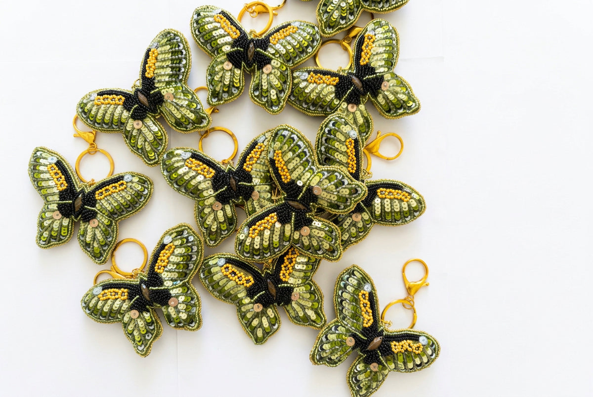 Bag Charms - Emerald Butterfly
