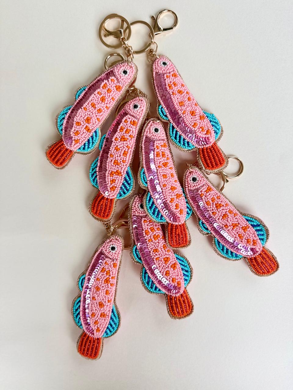 Bag Charm - Pink Trout