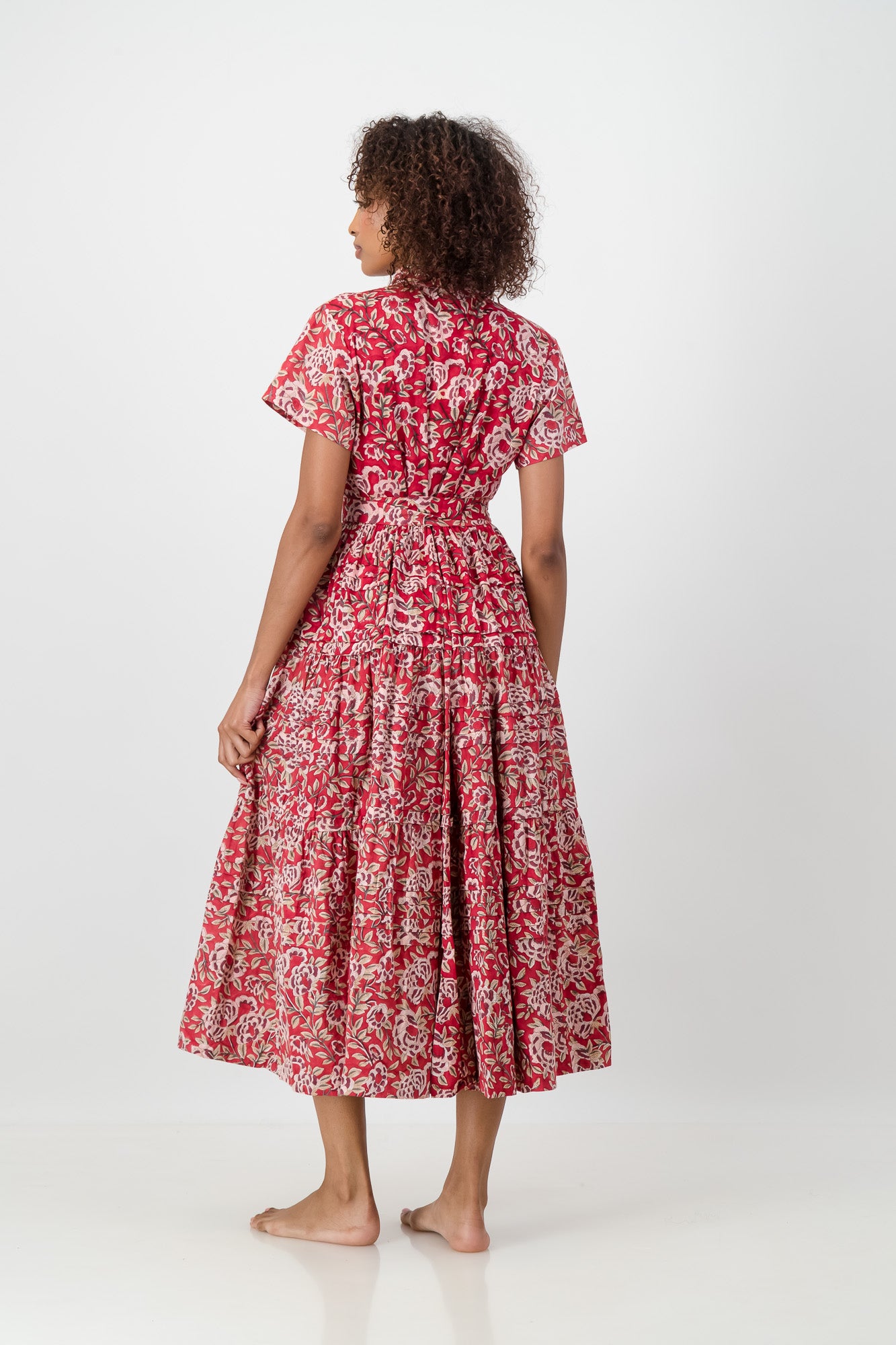 Abigail Dress - Red Flower