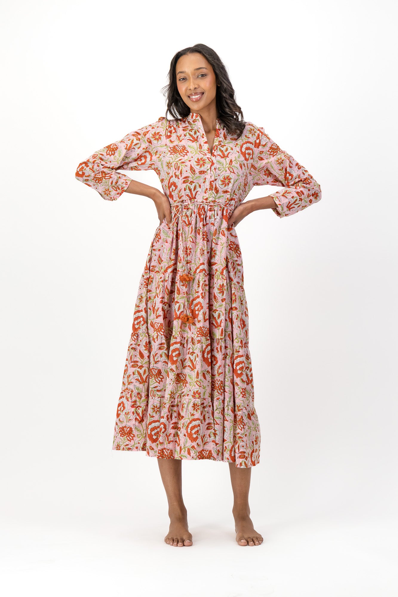 Isolde Dress - Pink Swirl