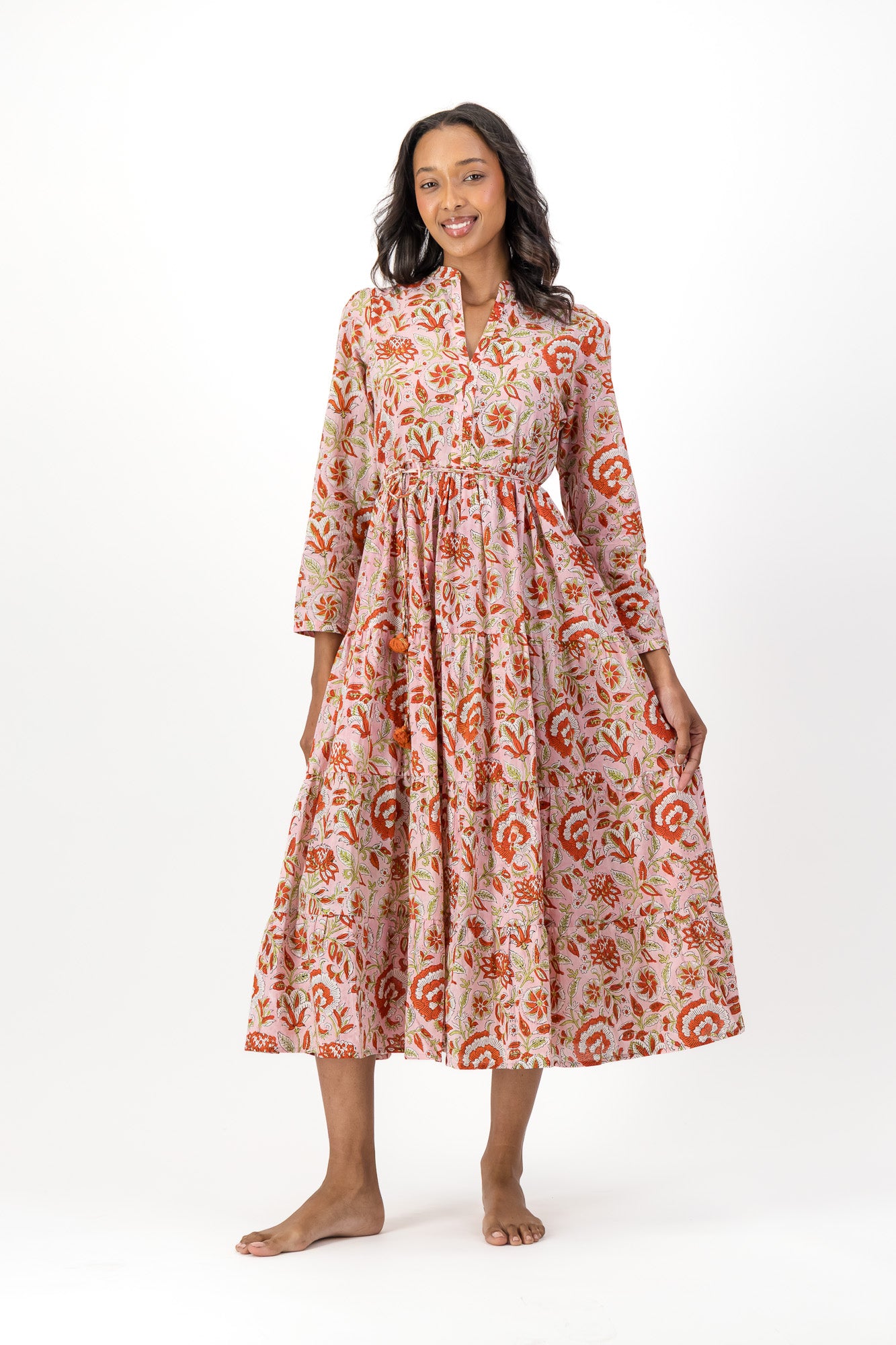 Isolde Dress - Pink Swirl