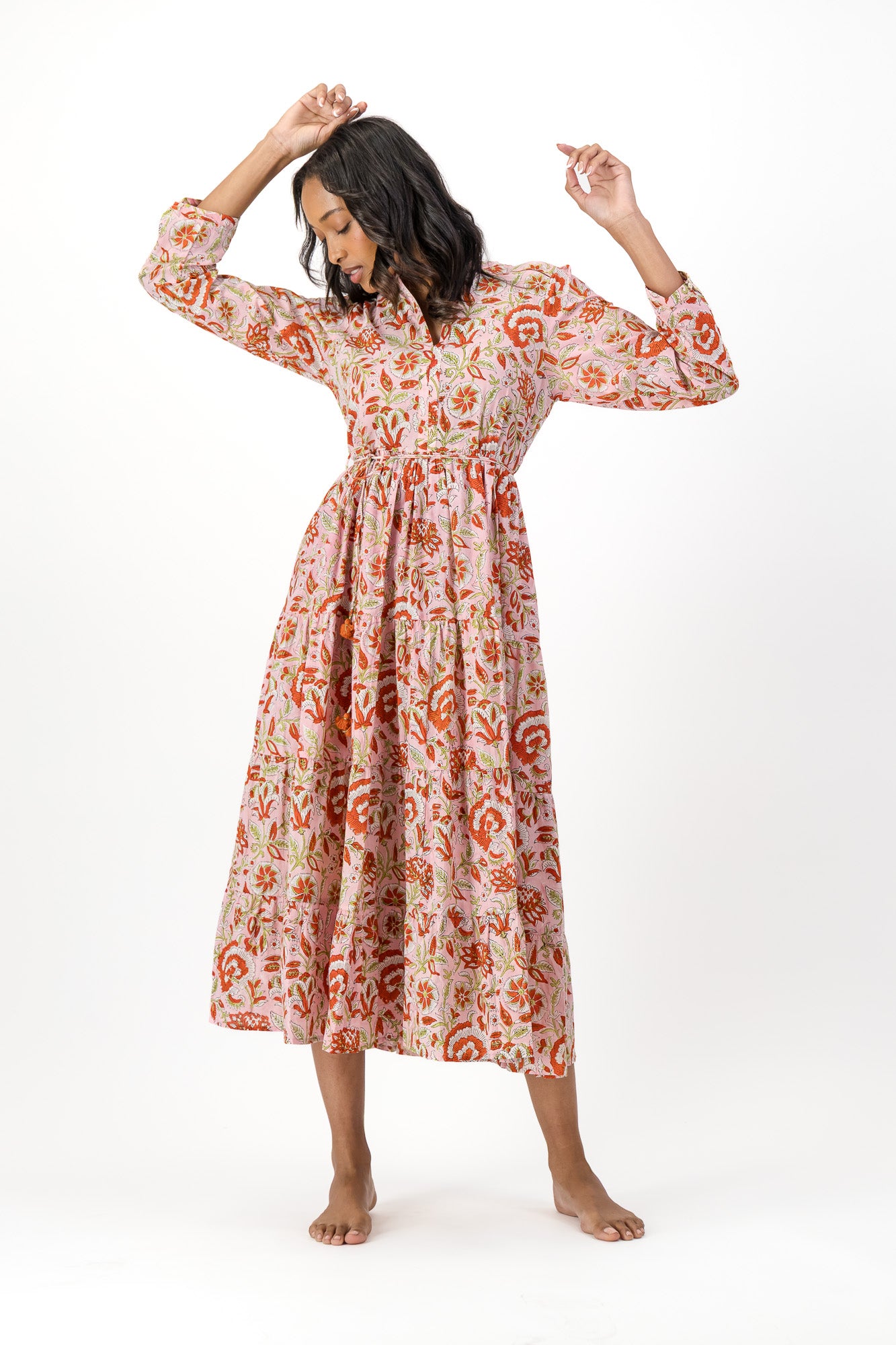 Isolde Dress - Pink Swirl