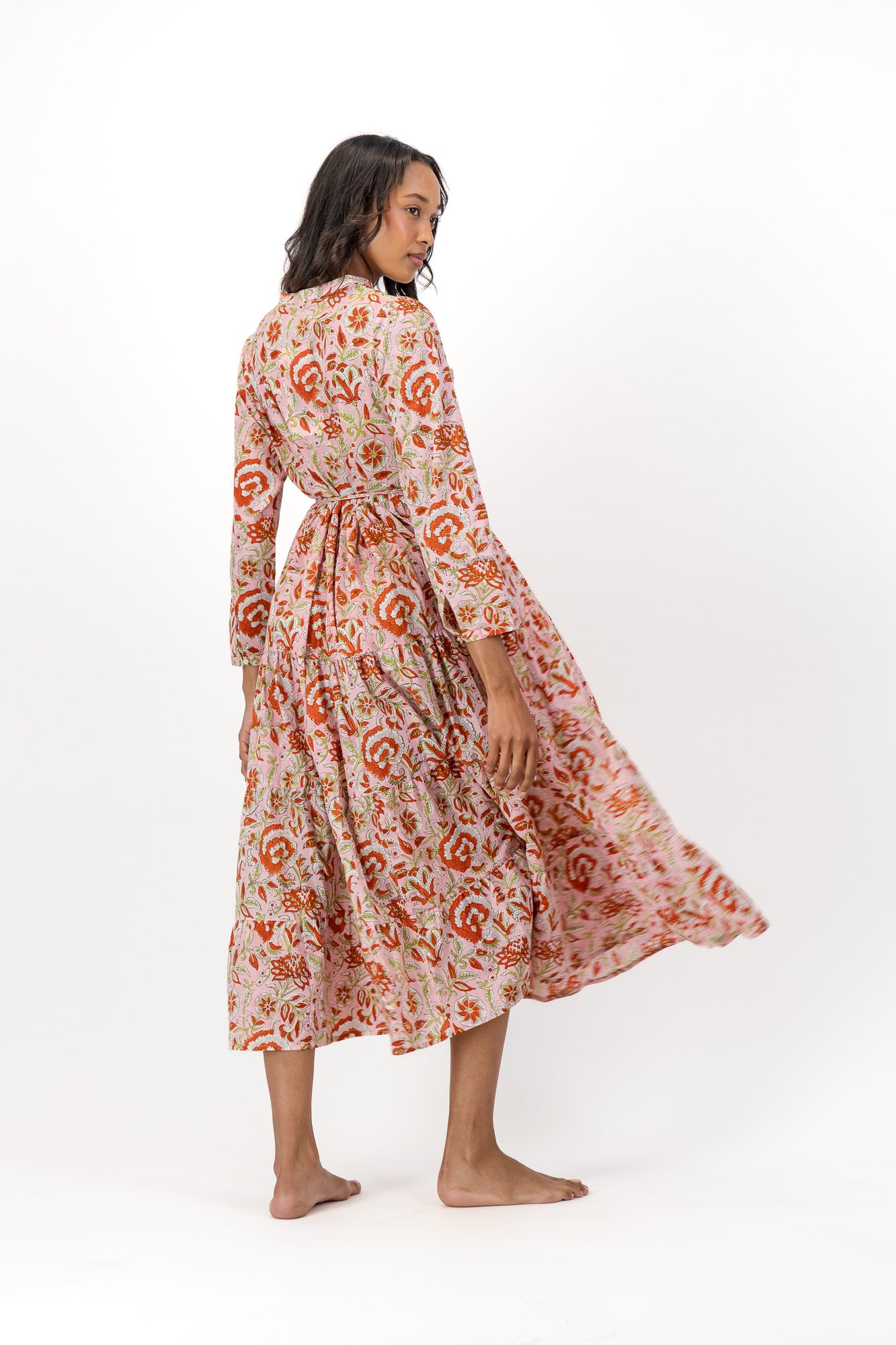 Isolde Dress - Pink Swirl