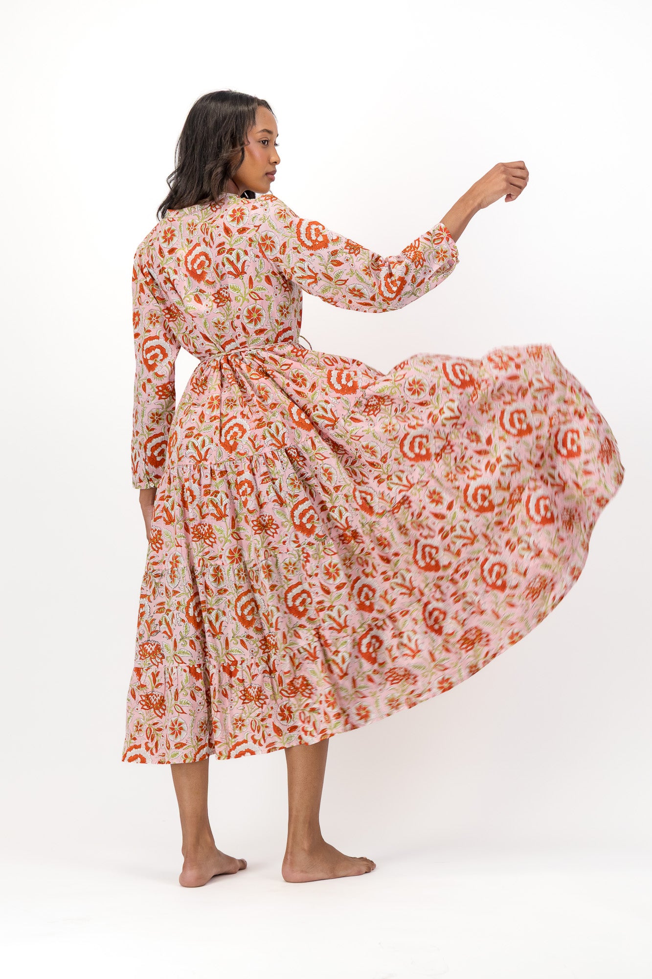 Isolde Dress - Pink Swirl