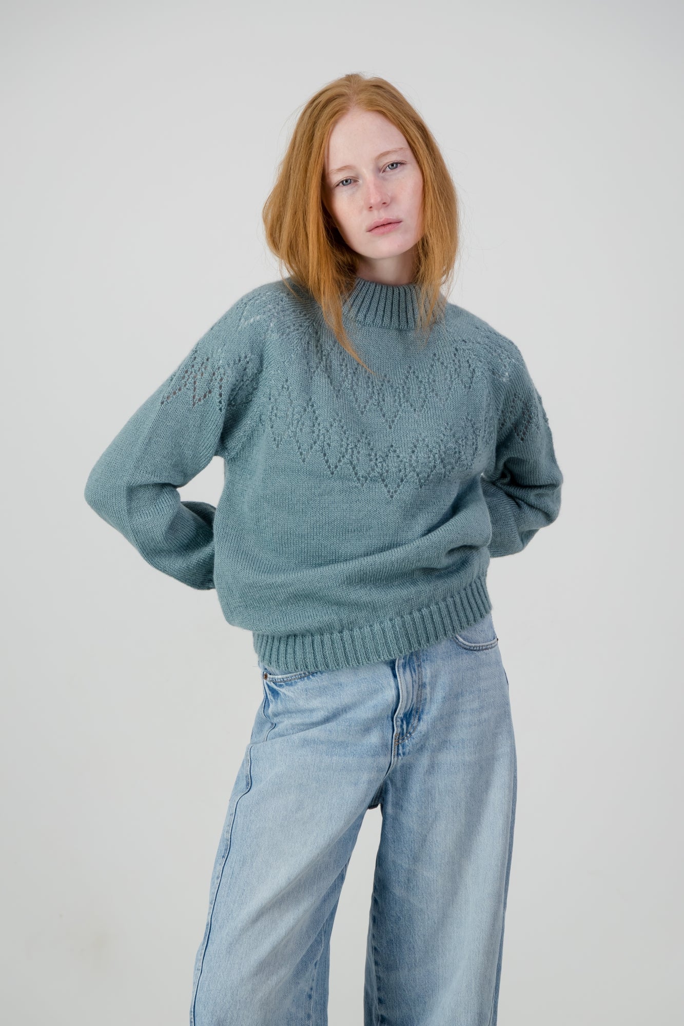 Mohair Knit - Duck Egg