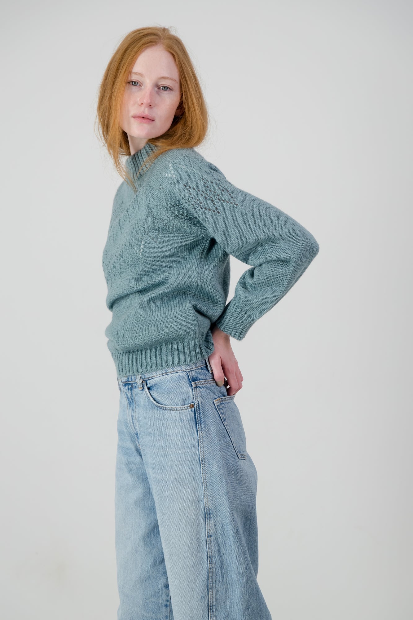 Mohair Knit - Duck Egg