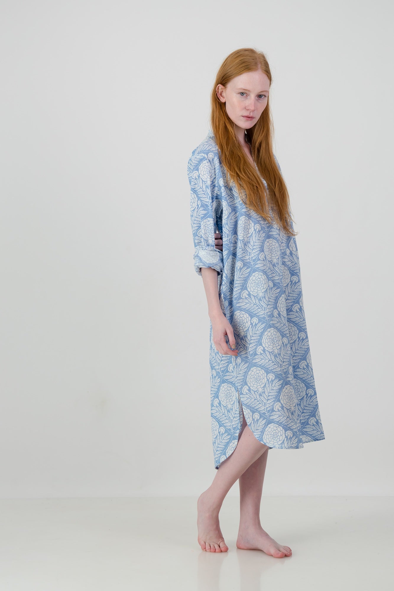 Noa Dress Cotton - Sea Flower