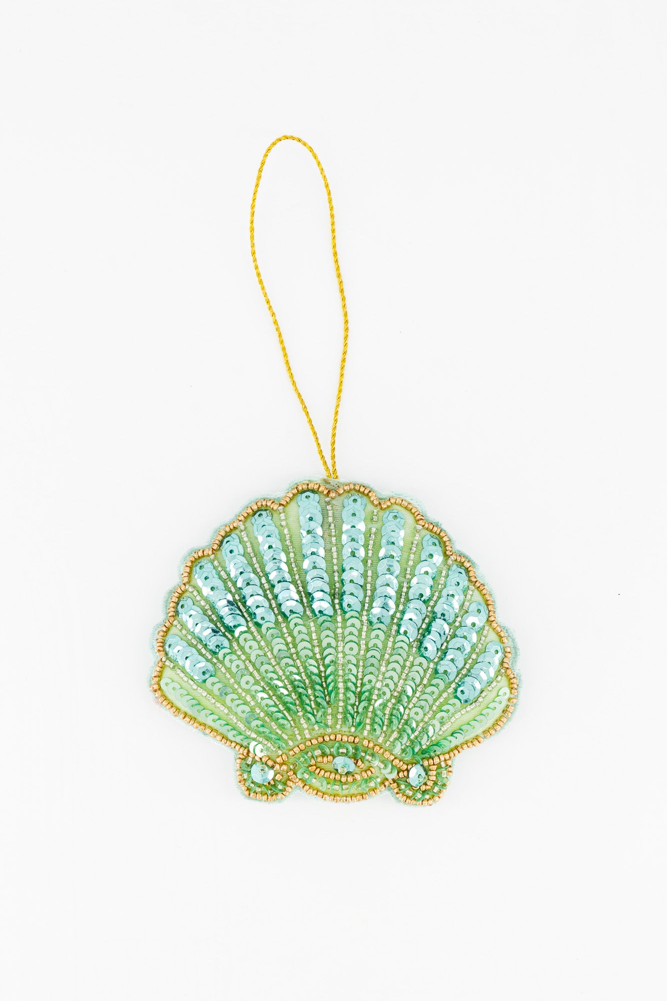 Sequins Ornament - Green Shell