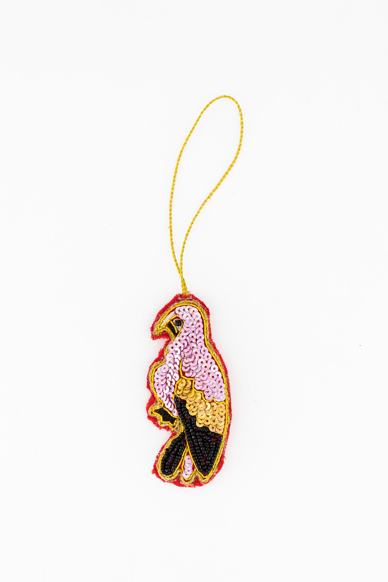 Sequins Ornament - Pink Bird