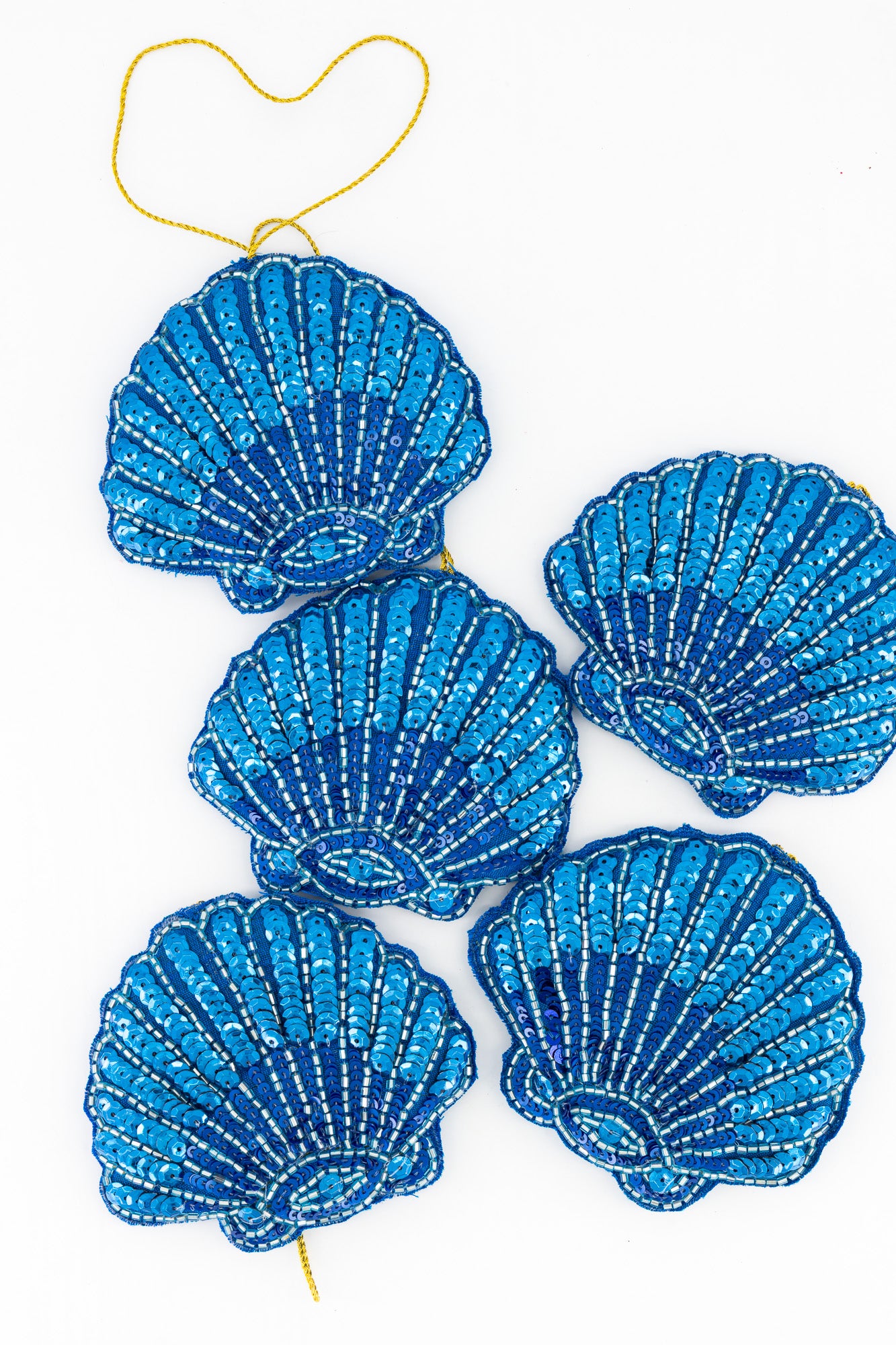 Sequins Ornament - Blue Shell