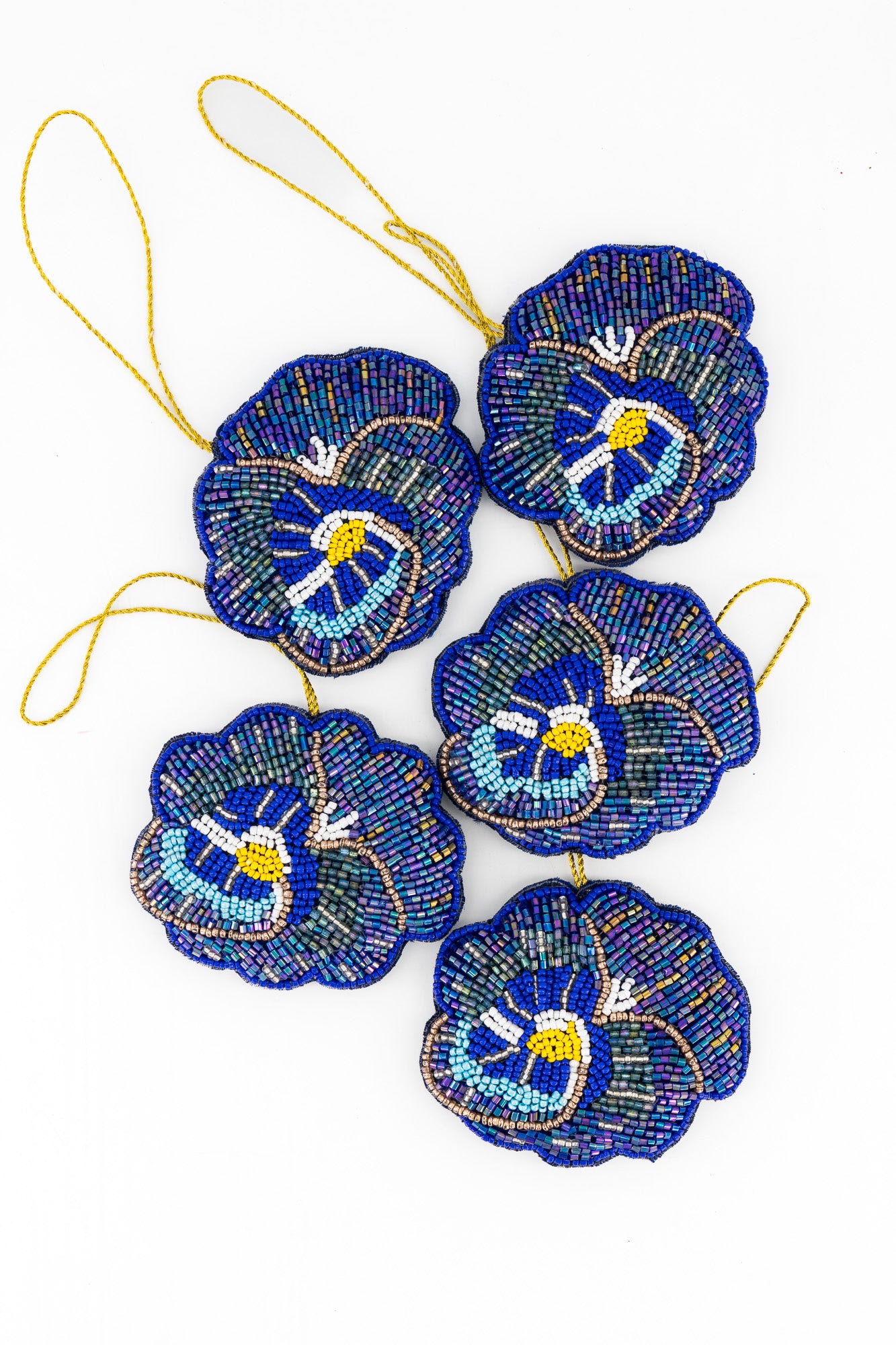 Sequins Ornament - Blue Pansy
