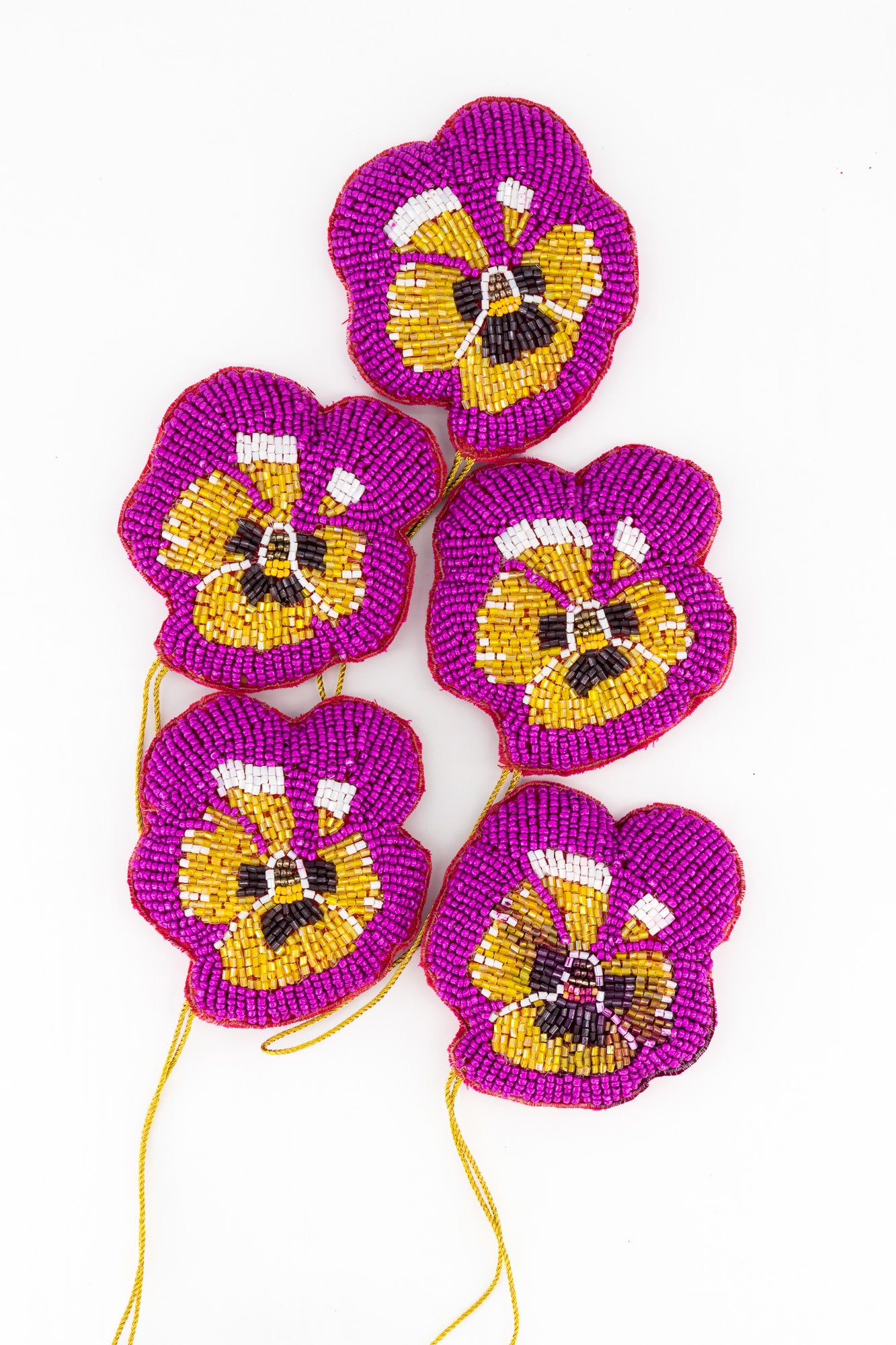 Sequins Ornament - Purple Pansy