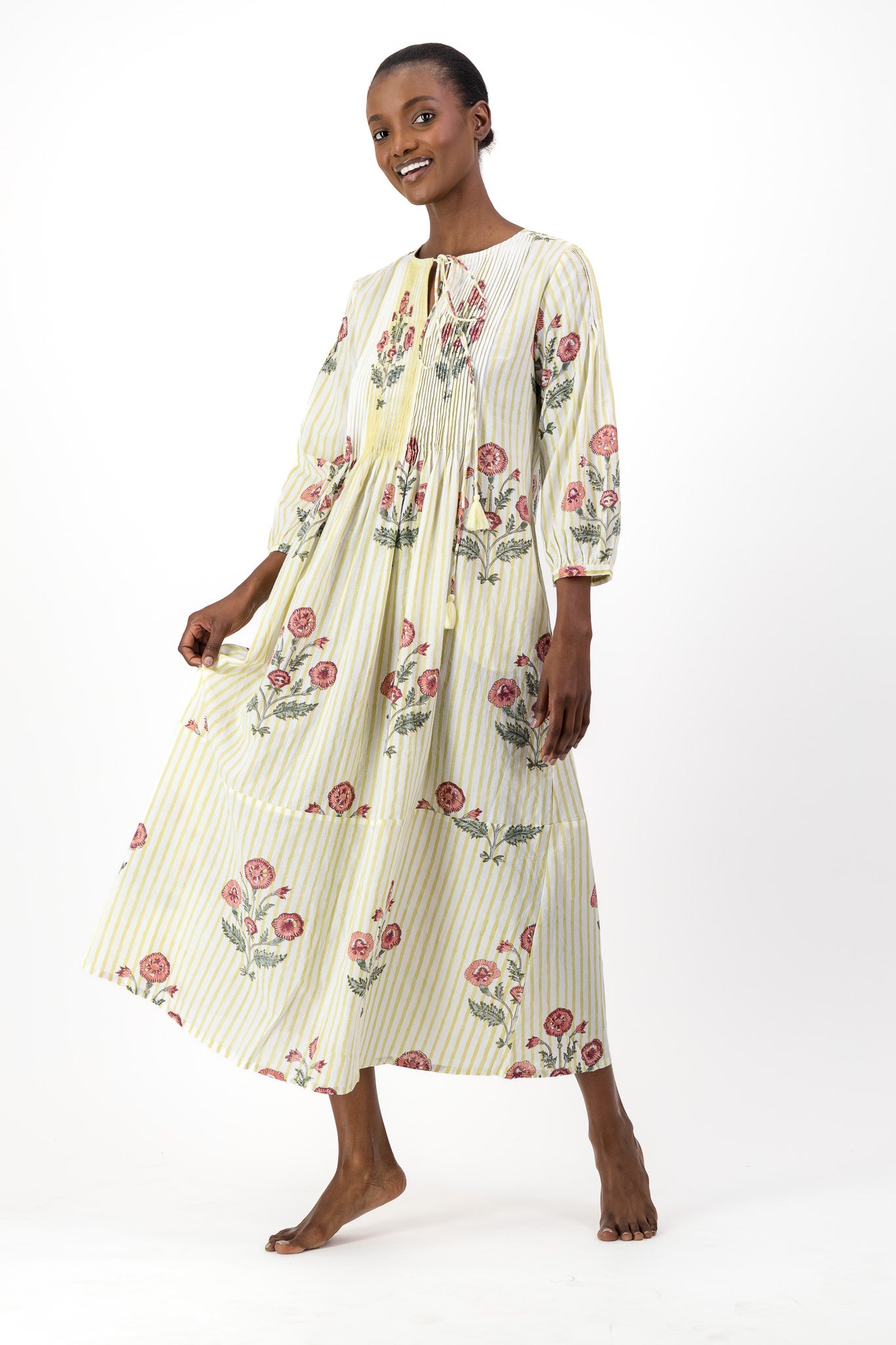 Long Pleated Kaftan - Darling Heart