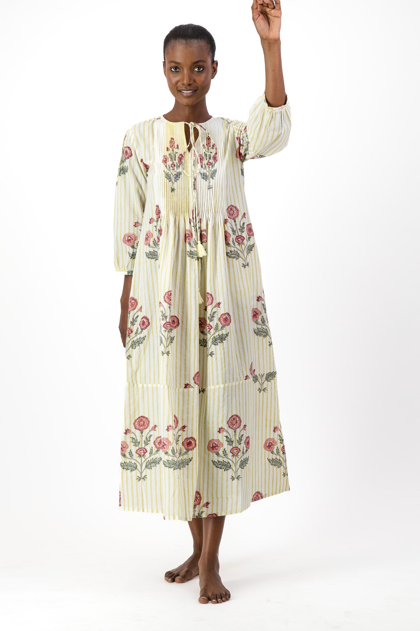 Long Pleated Kaftan - Darling Heart