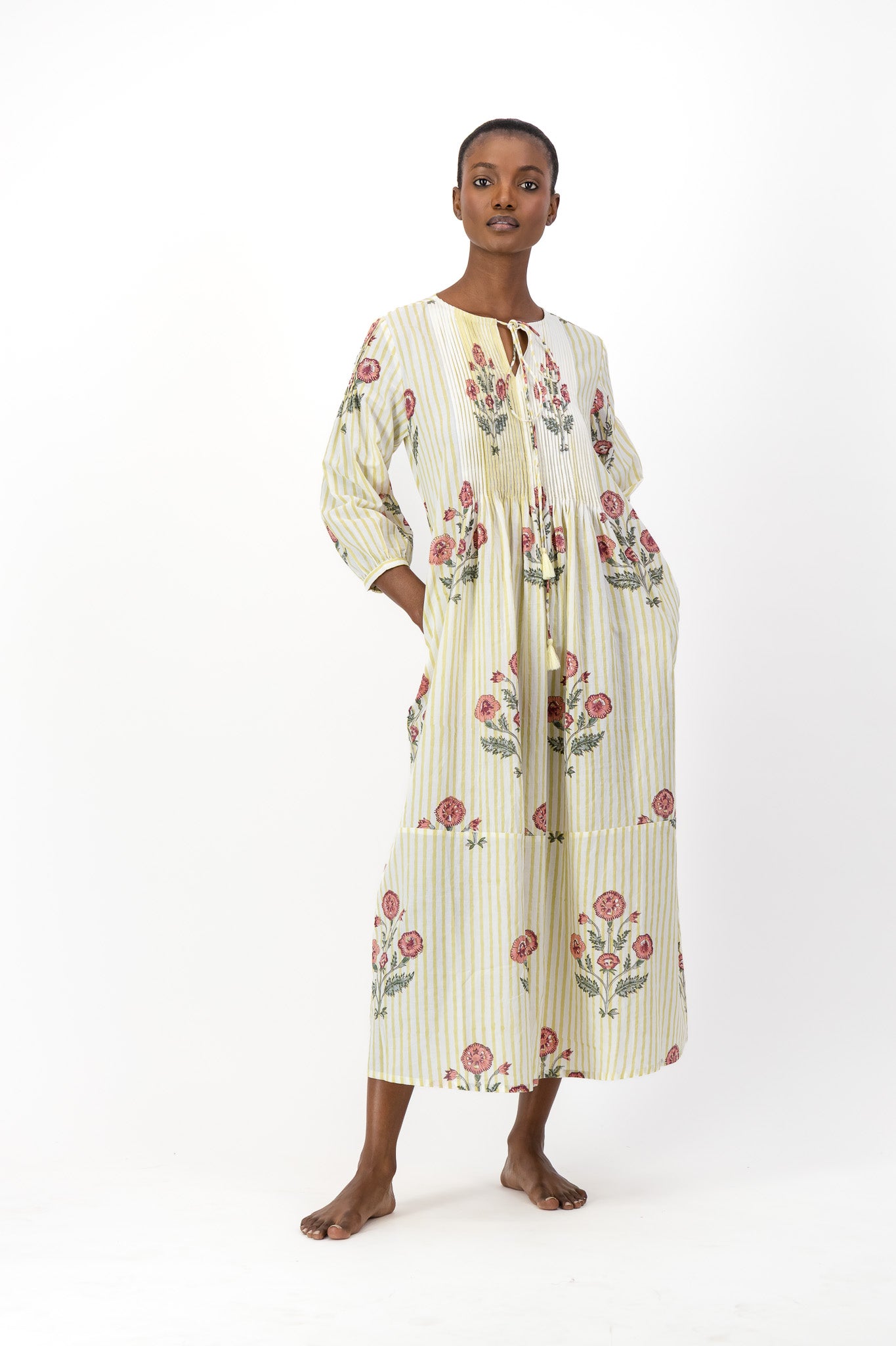 Long Pleated Kaftan - Darling Heart