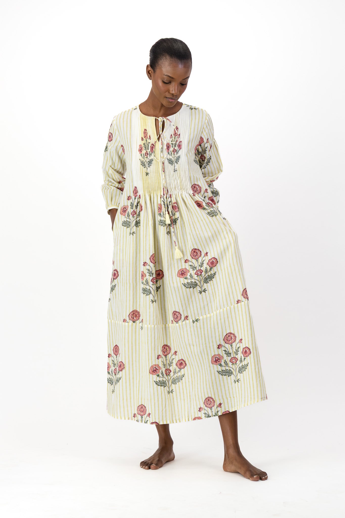 Long Pleated Kaftan - Darling Heart