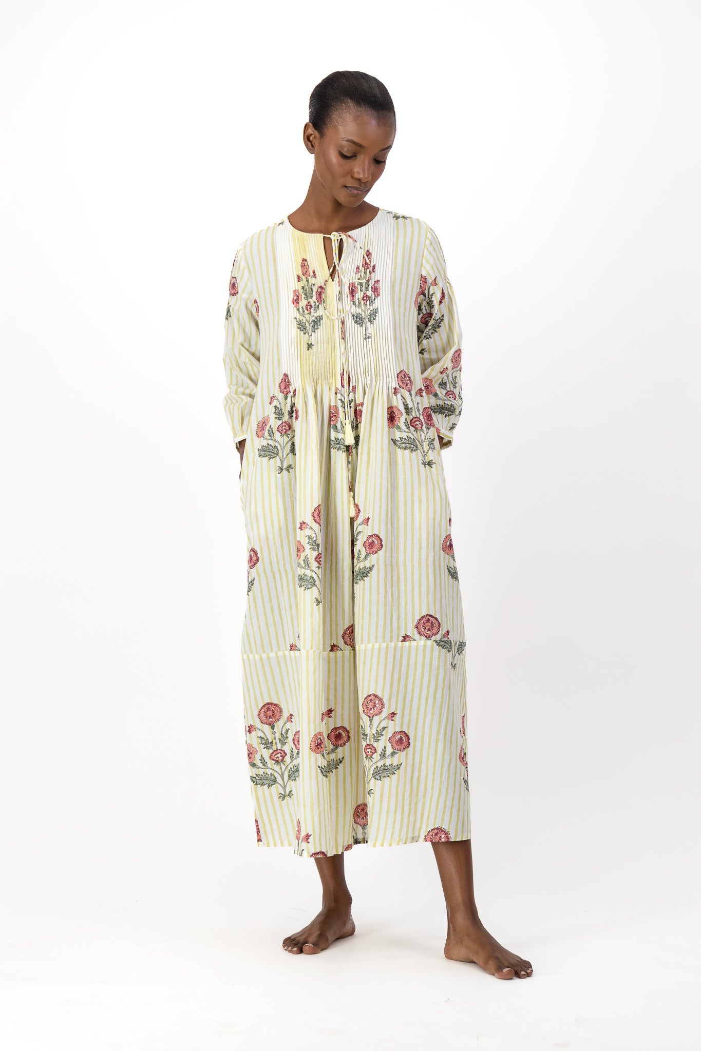 Long Pleated Kaftan - Darling Heart