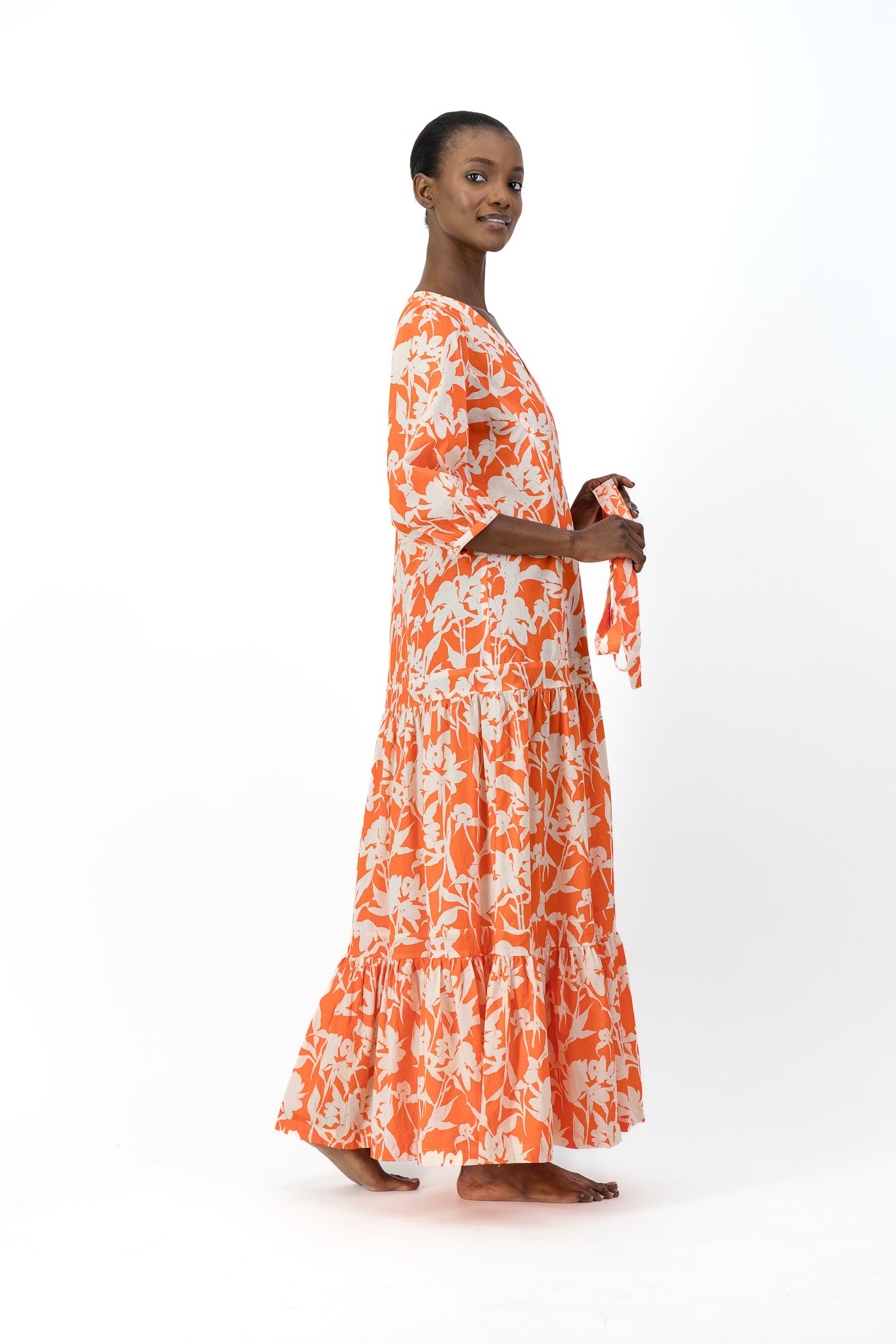 Sofia Dress - Coral Bloom