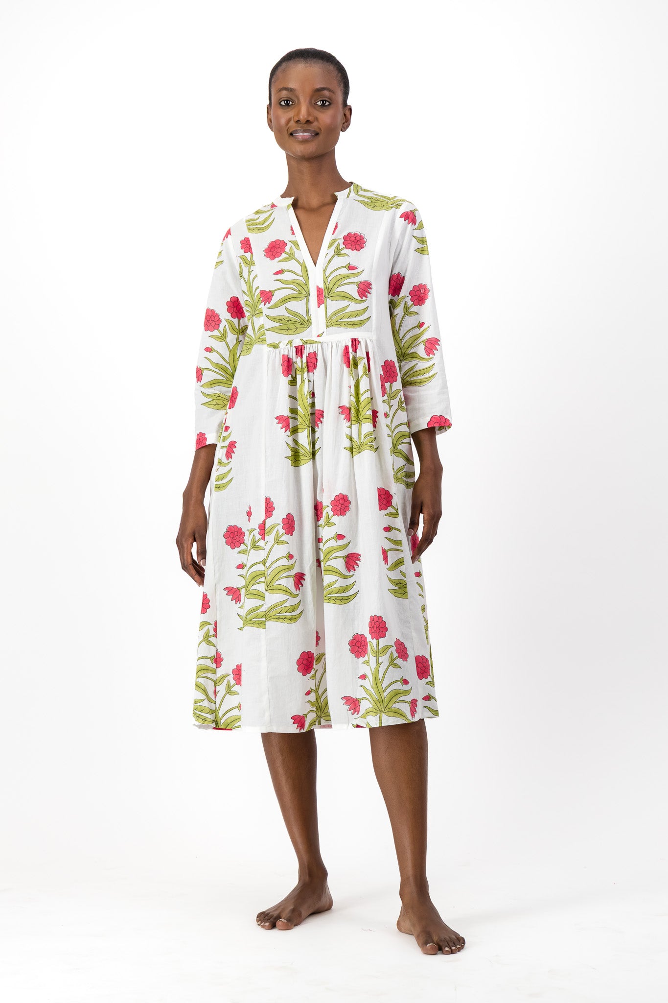 Enya Dress - Red Daisy