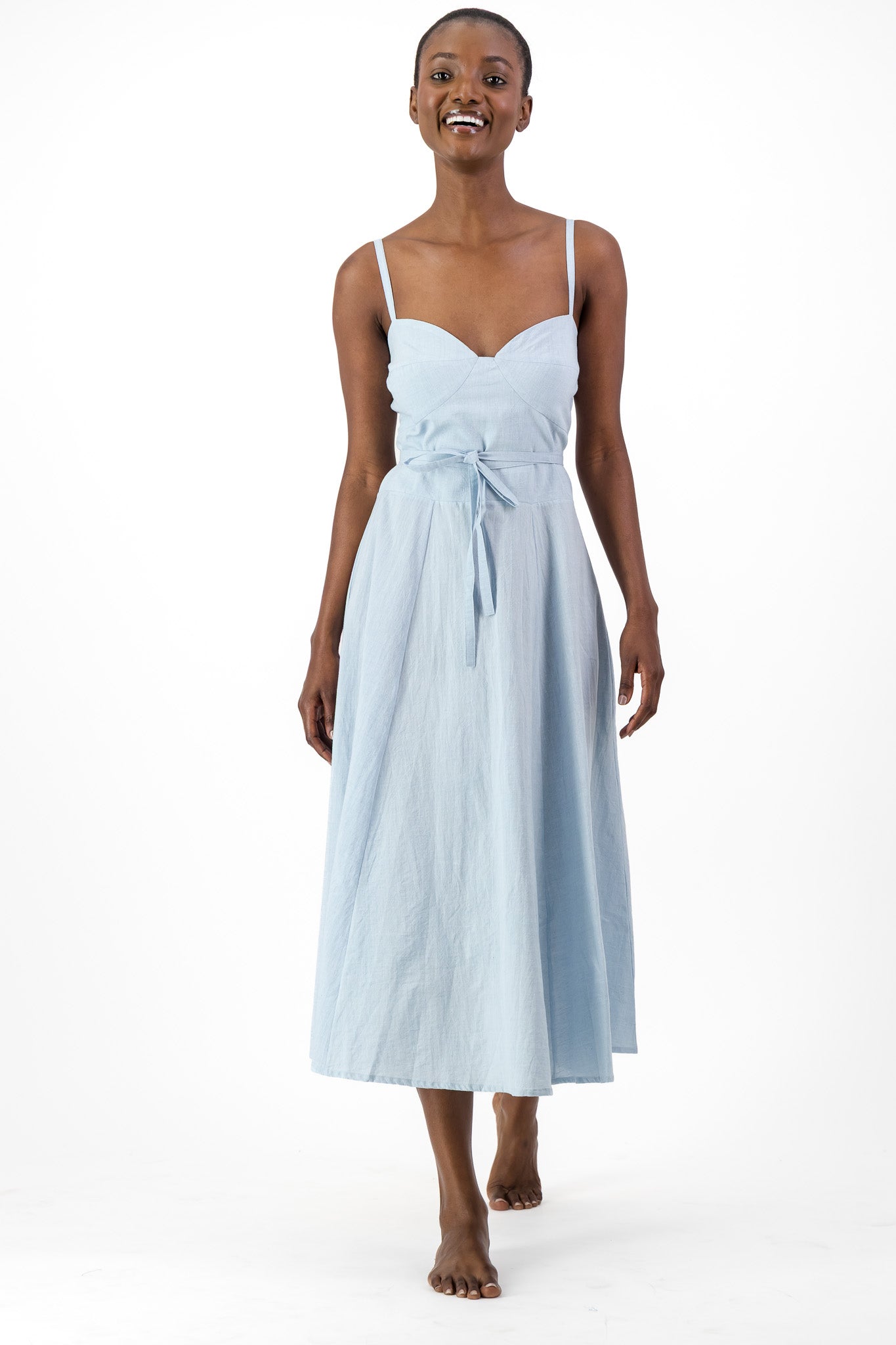 Daphne Dress Handloom - Denim