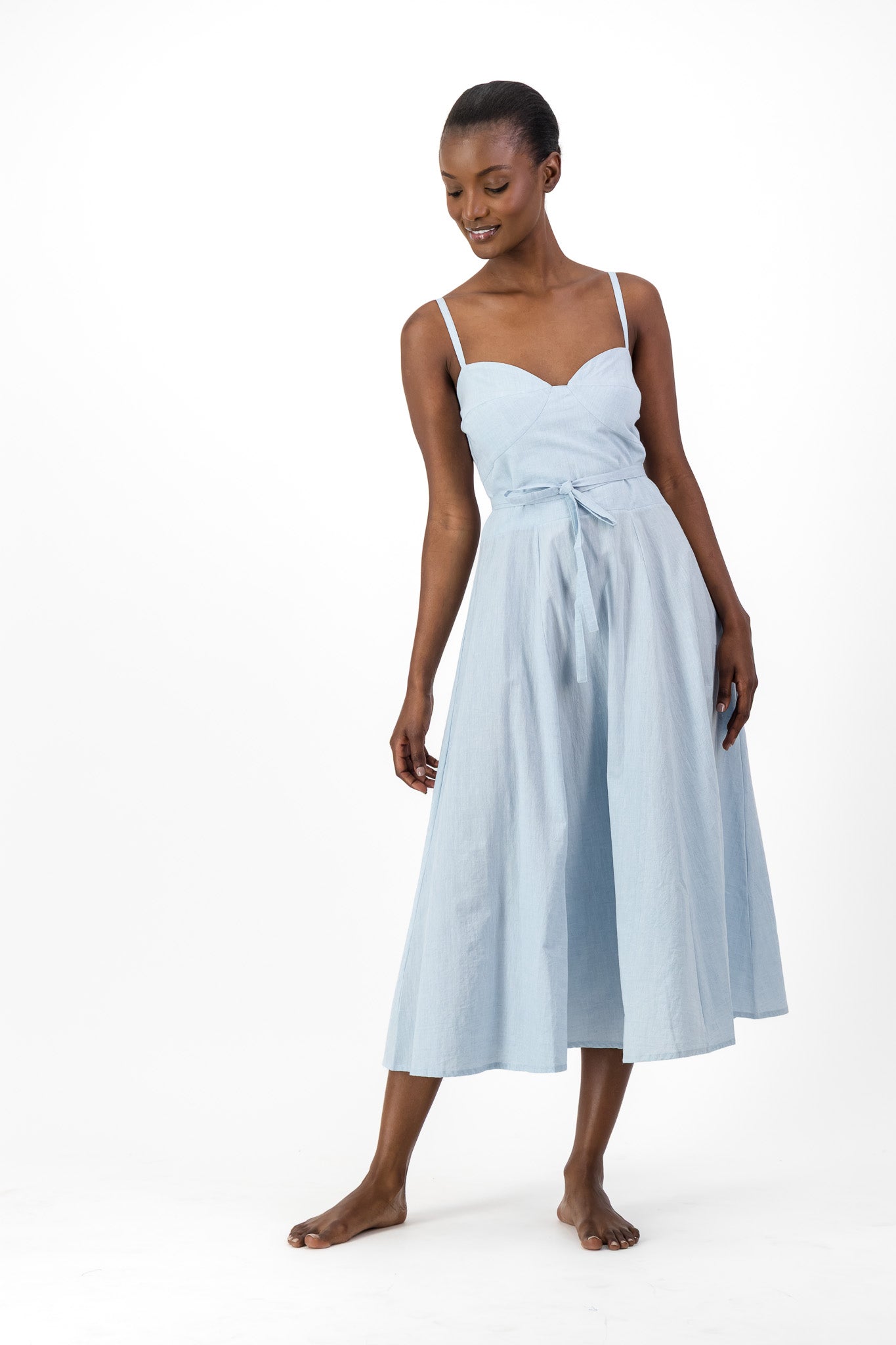 Daphne Dress Handloom - Denim