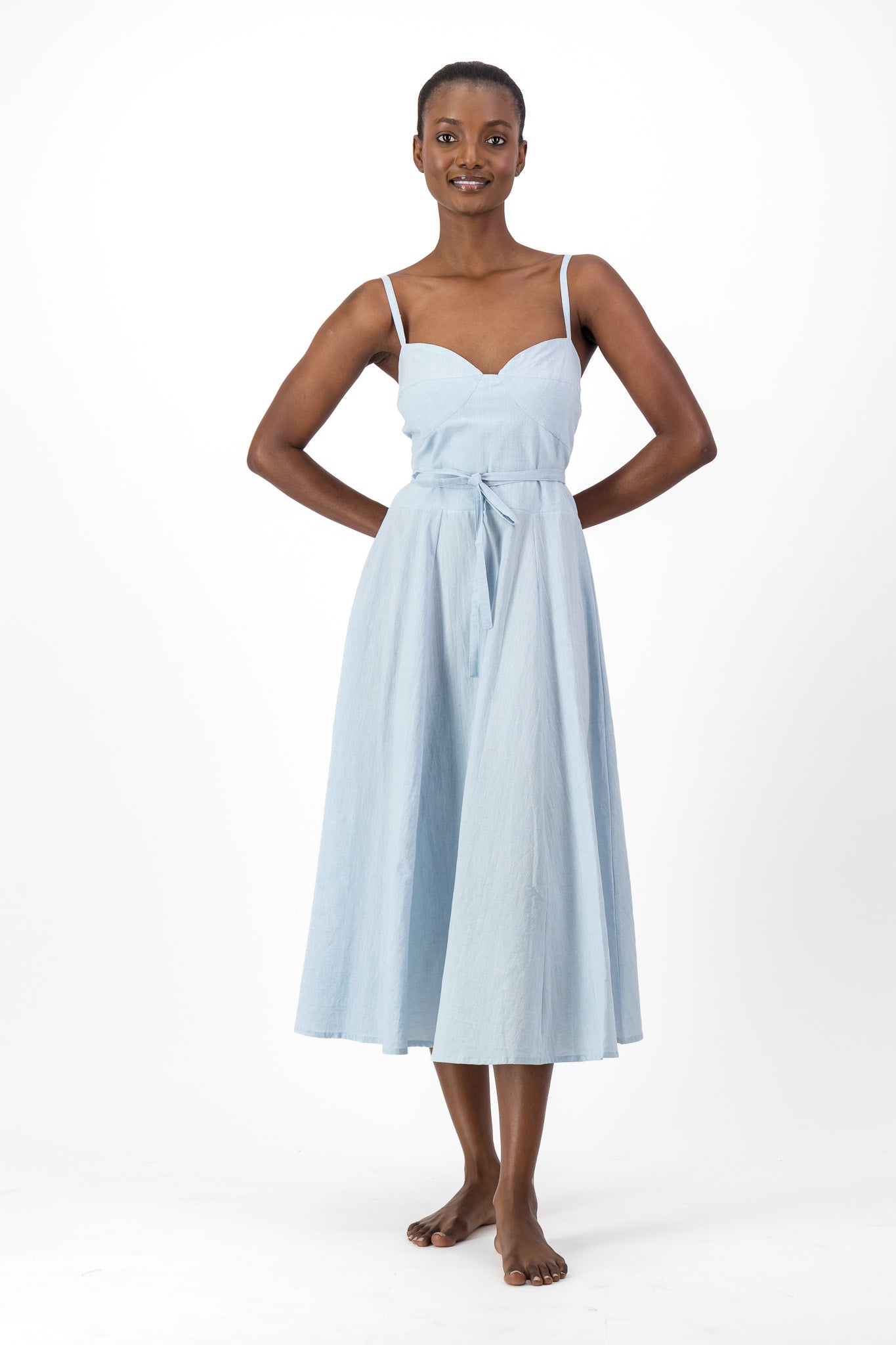 Daphne Dress Handloom - Denim