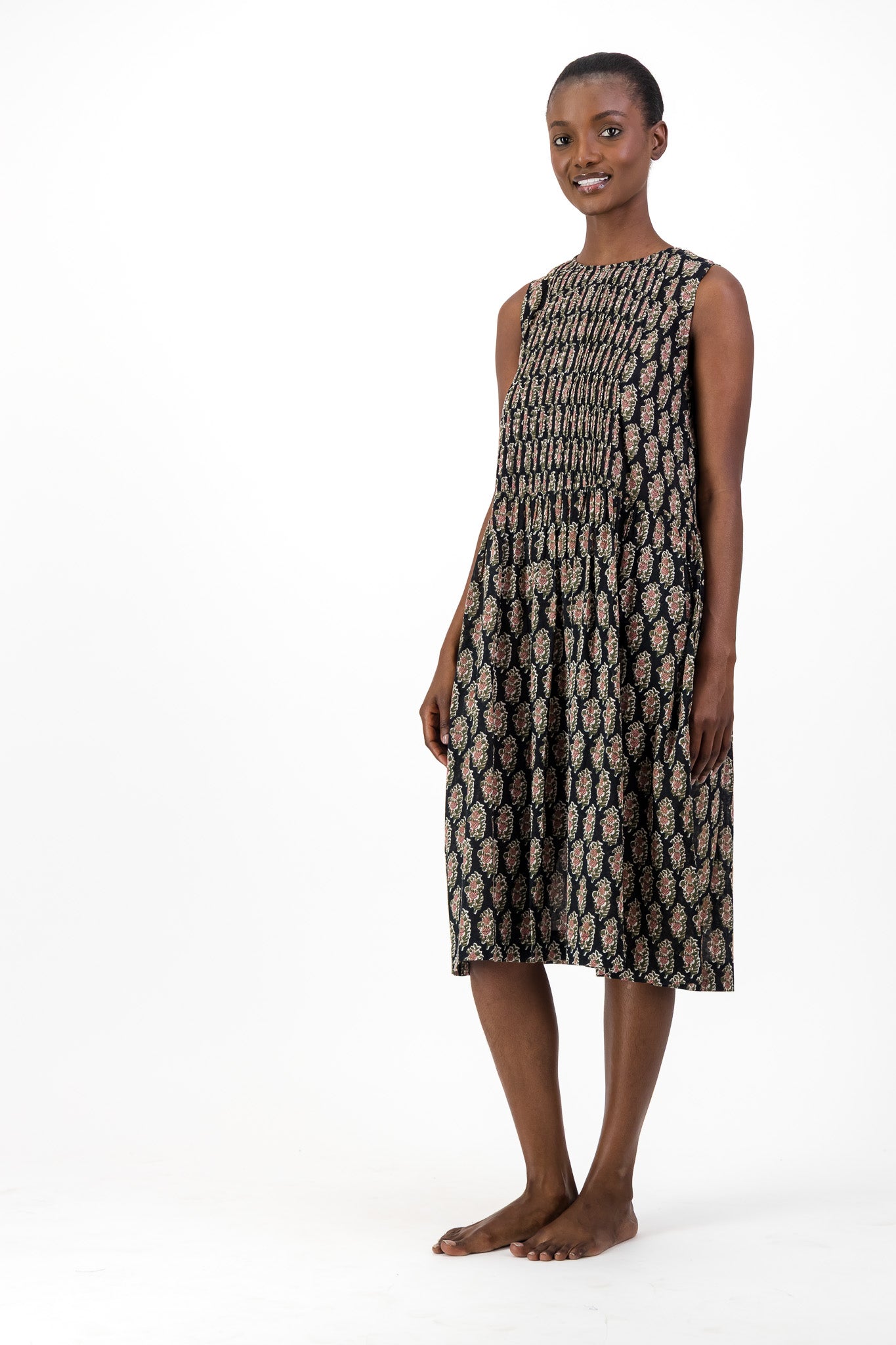 Rosa Dress - Black Paisley