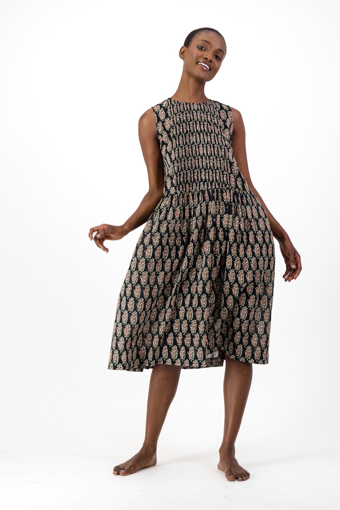 Rosa Dress - Black Paisley