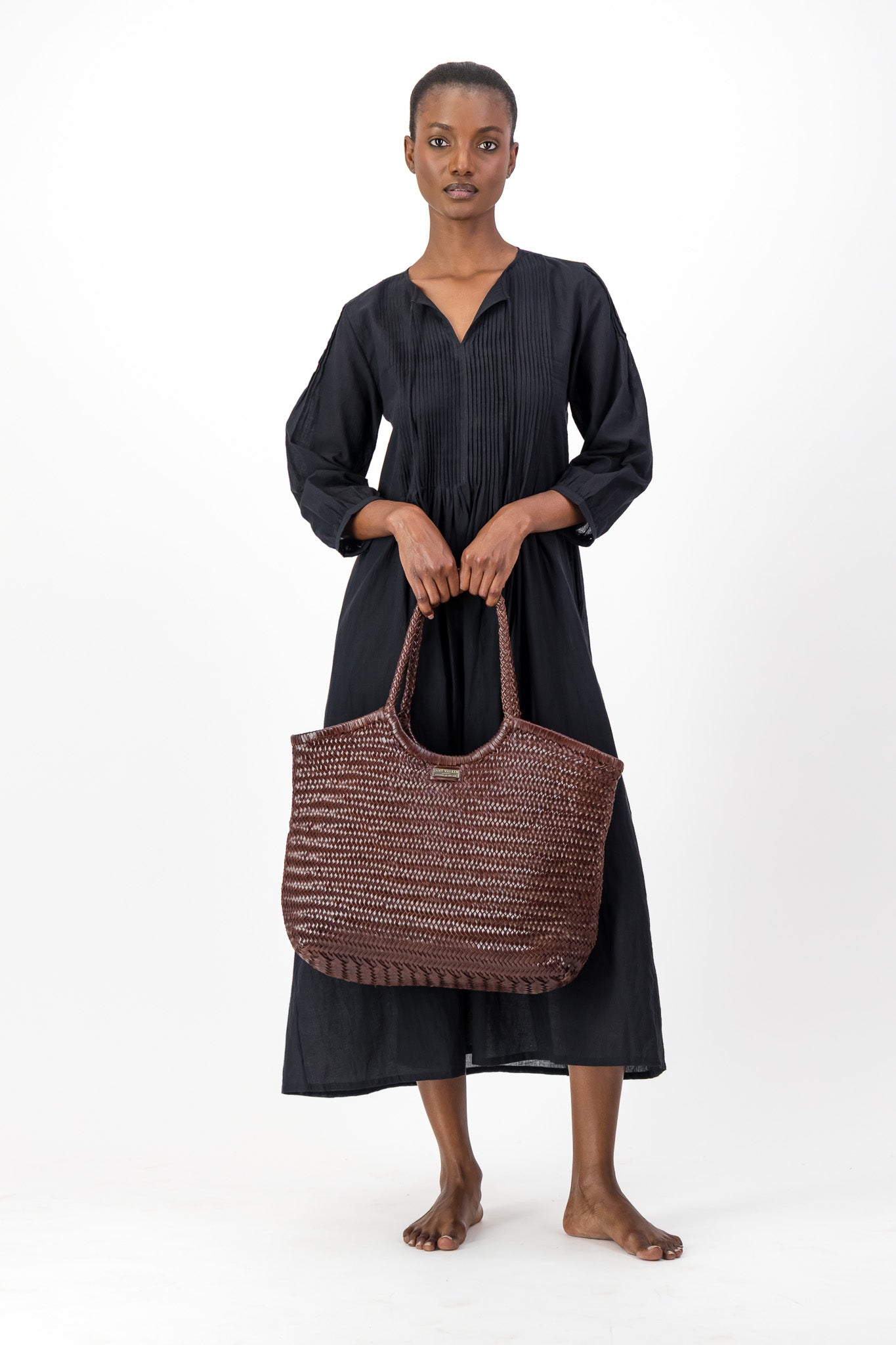 Large Leather Braided Bag - Coco