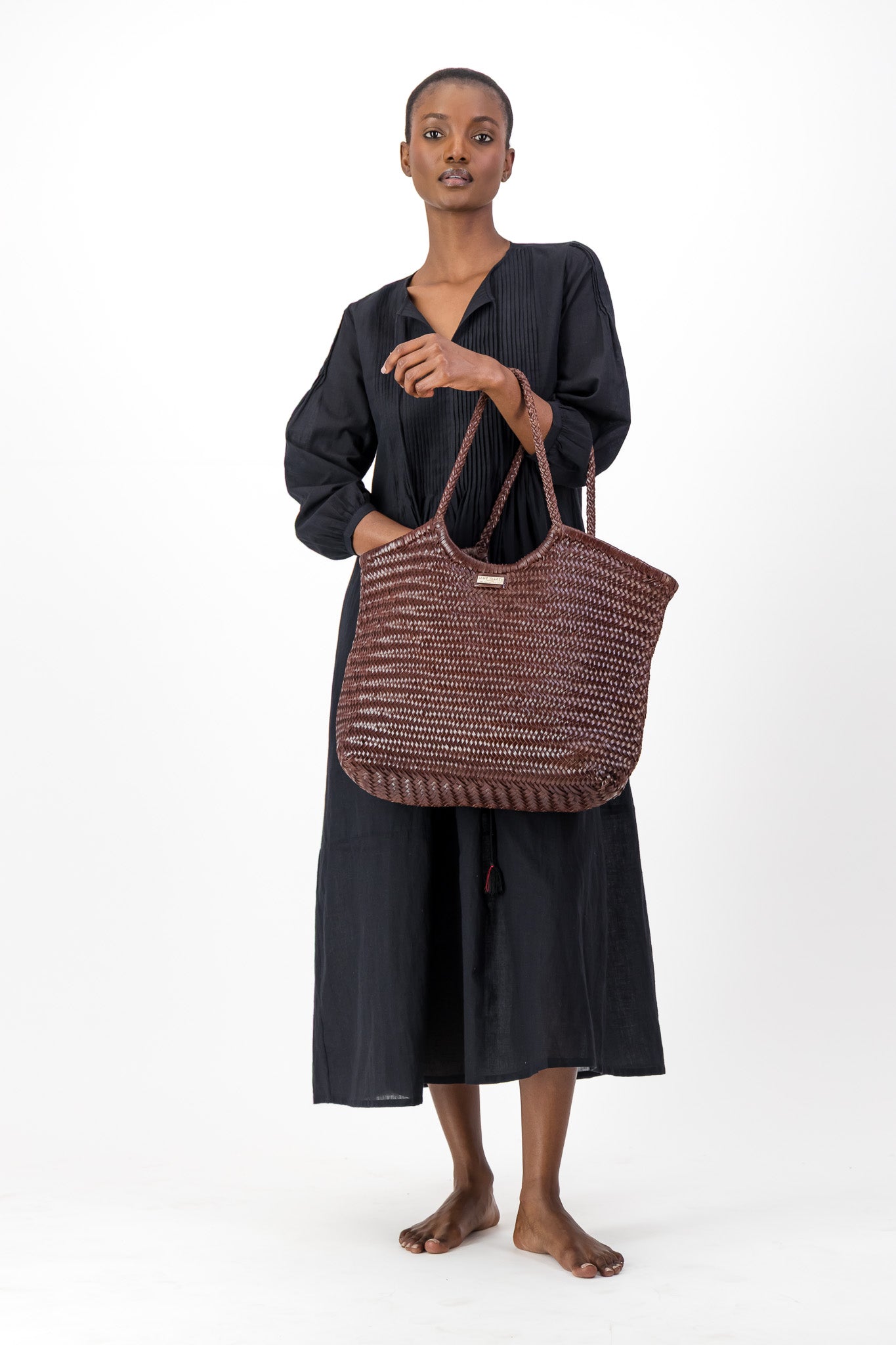 Large Leather Braided Bag - Coco