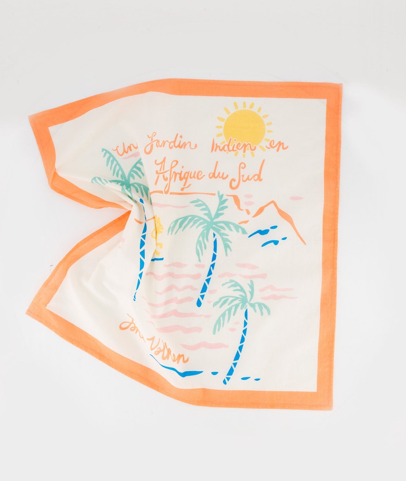 Cotton Scarf - Jardin - Orange