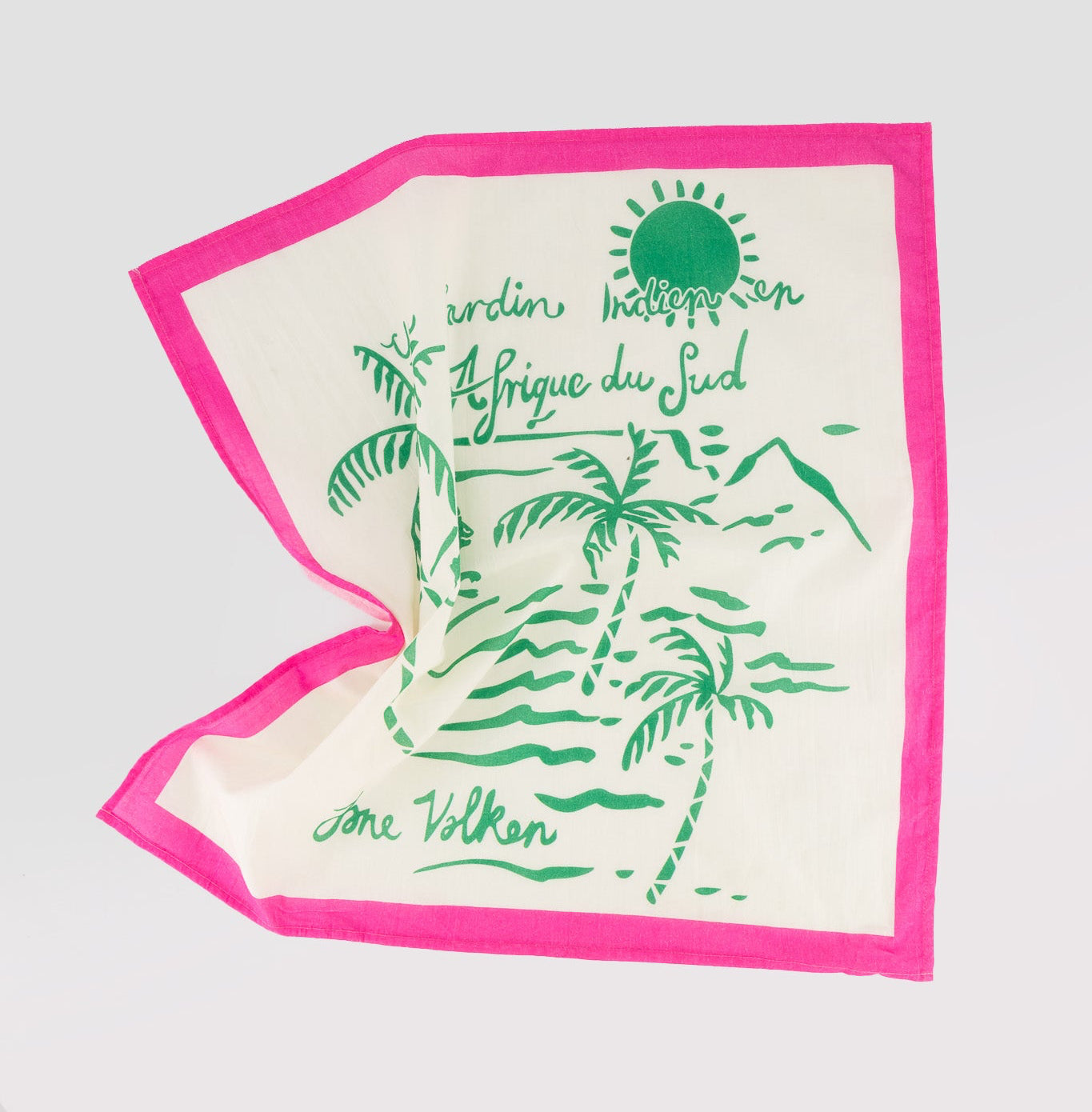 Cotton Scarf - Jardin - Hot Pink