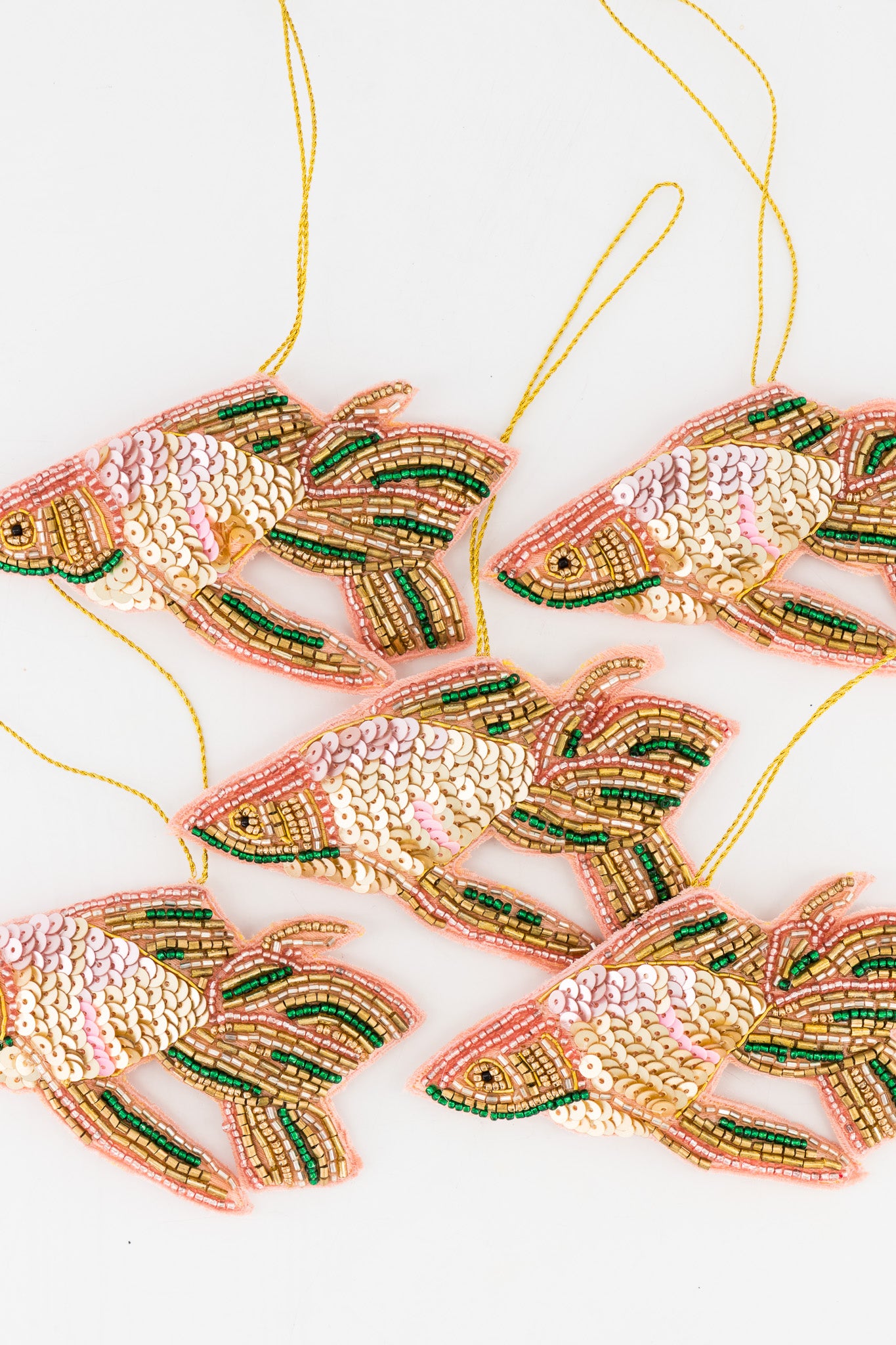 Sequins Ornament - Pink Fish