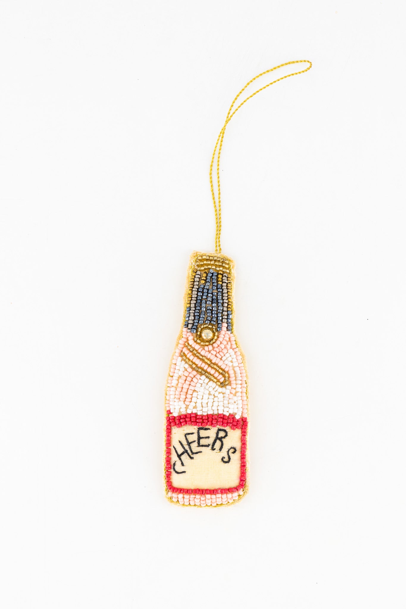 Sequins Ornament - Cheers White