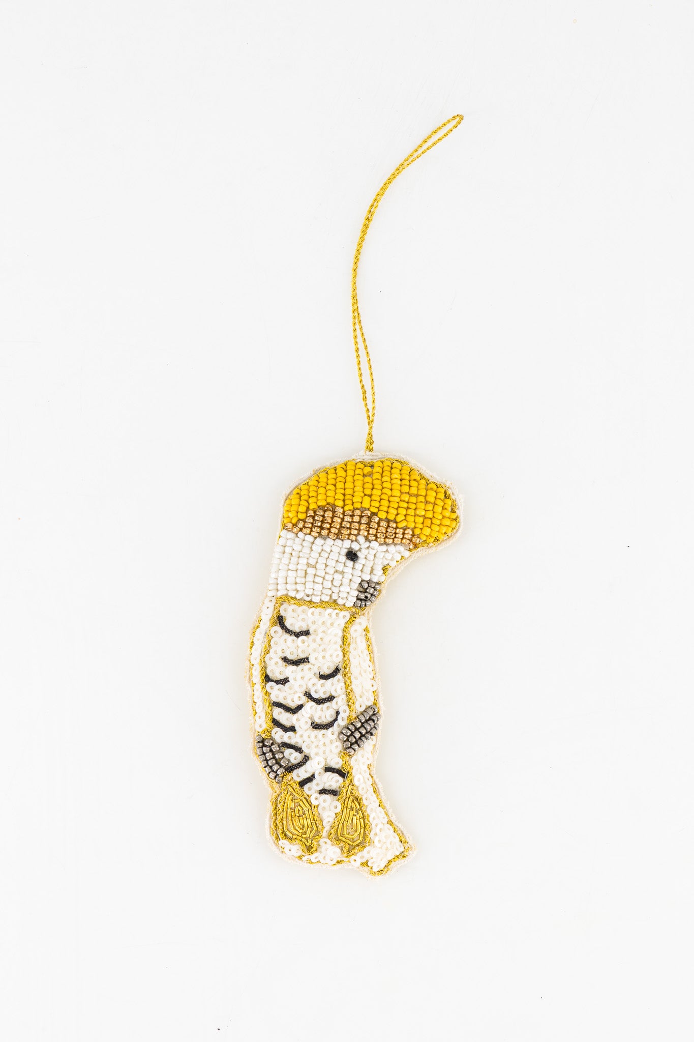Sequins Ornament - Yellow Parrot