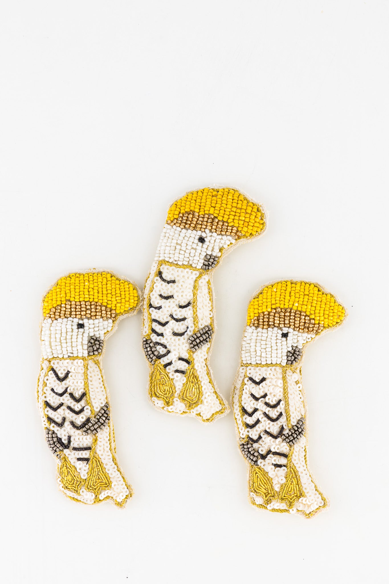 Sequins Ornament - Yellow Parrot