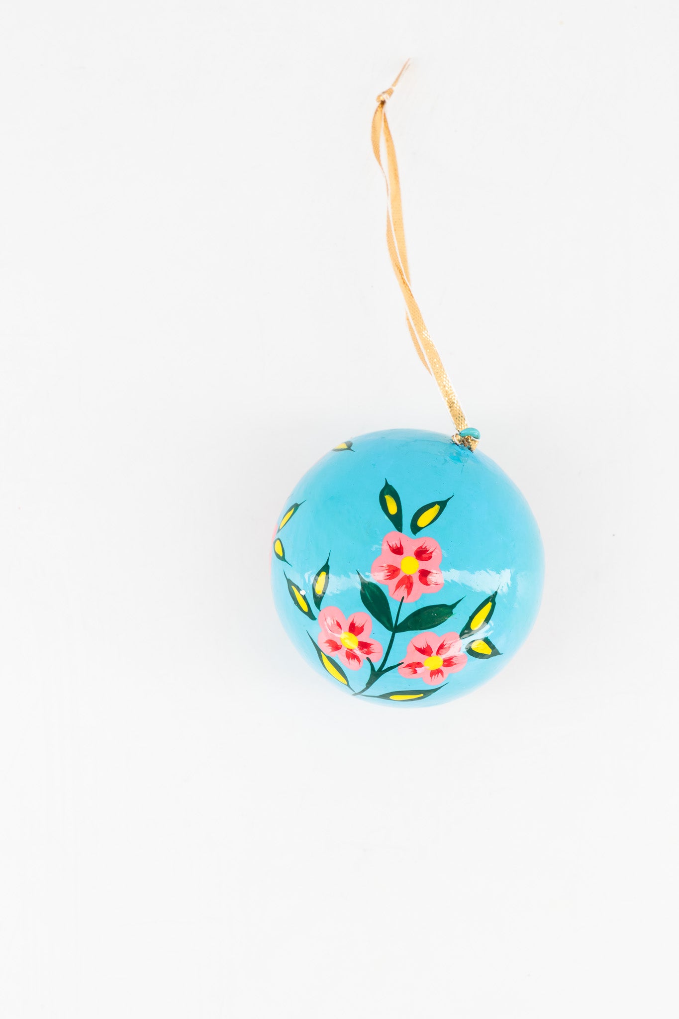 Wood Ornament - Blue Ball