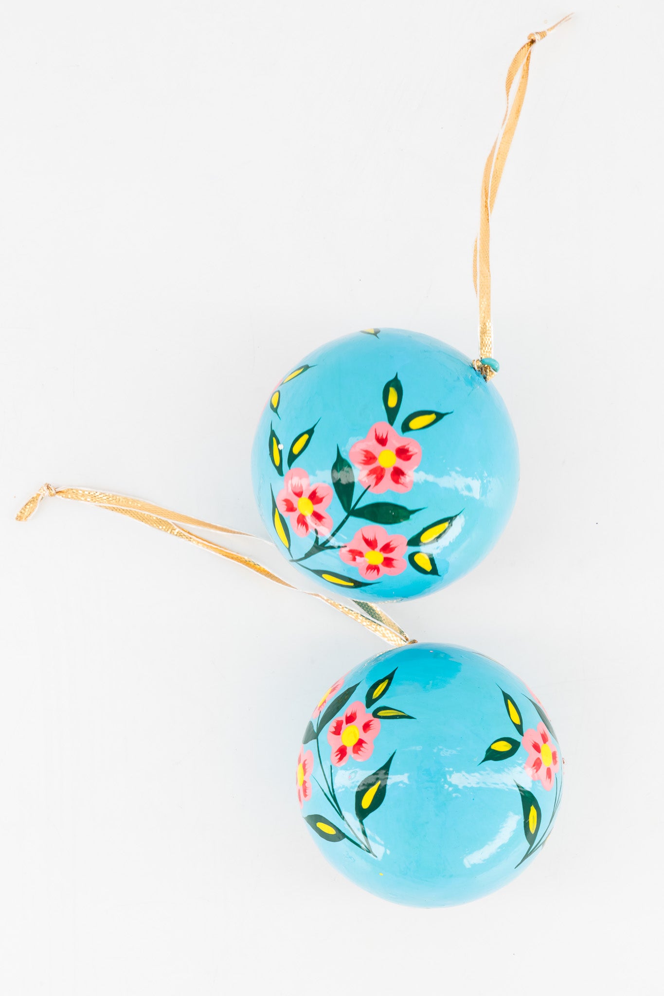 Wood Ornament - Blue Ball