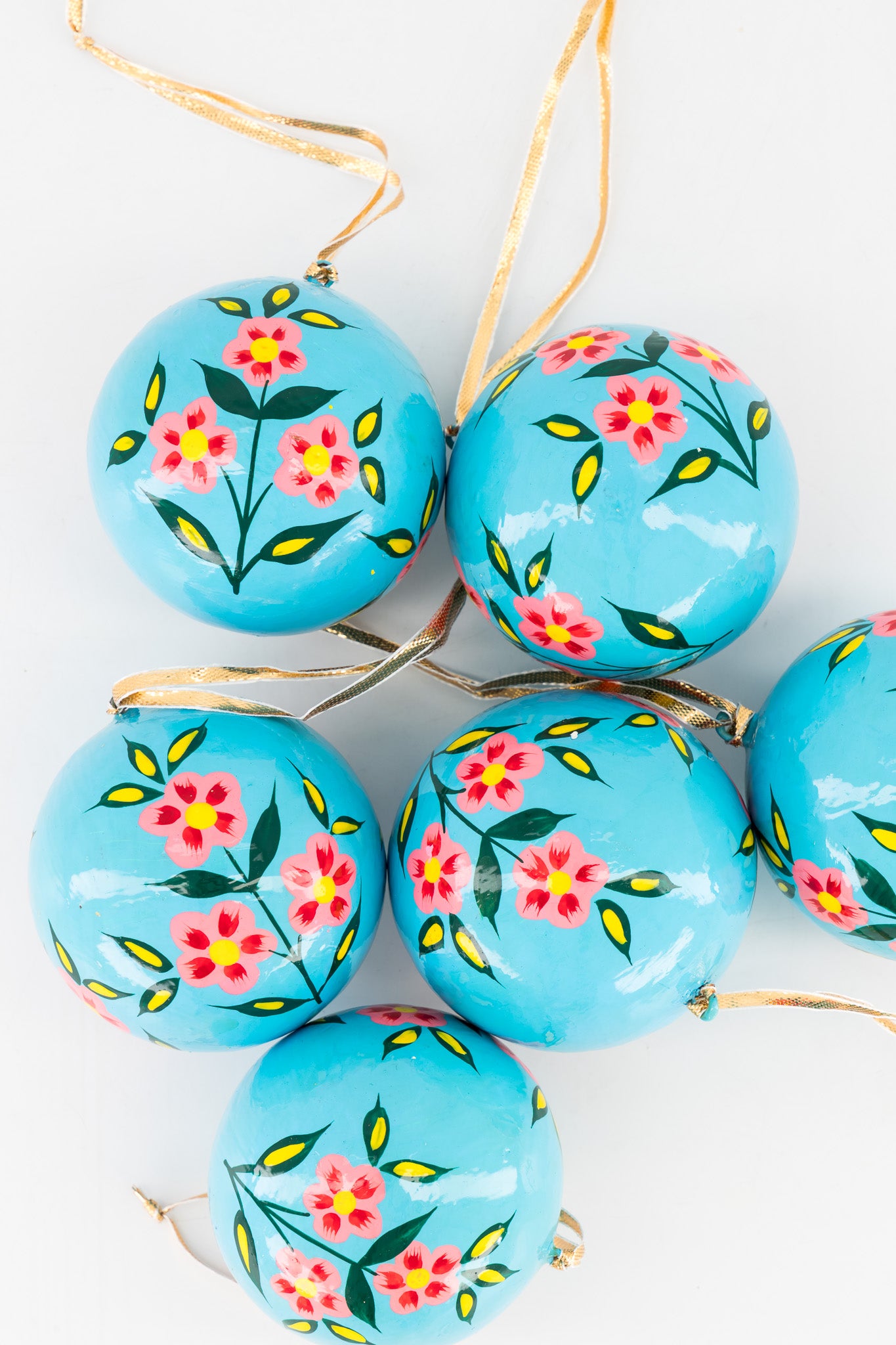 Wood Ornament - Blue Ball