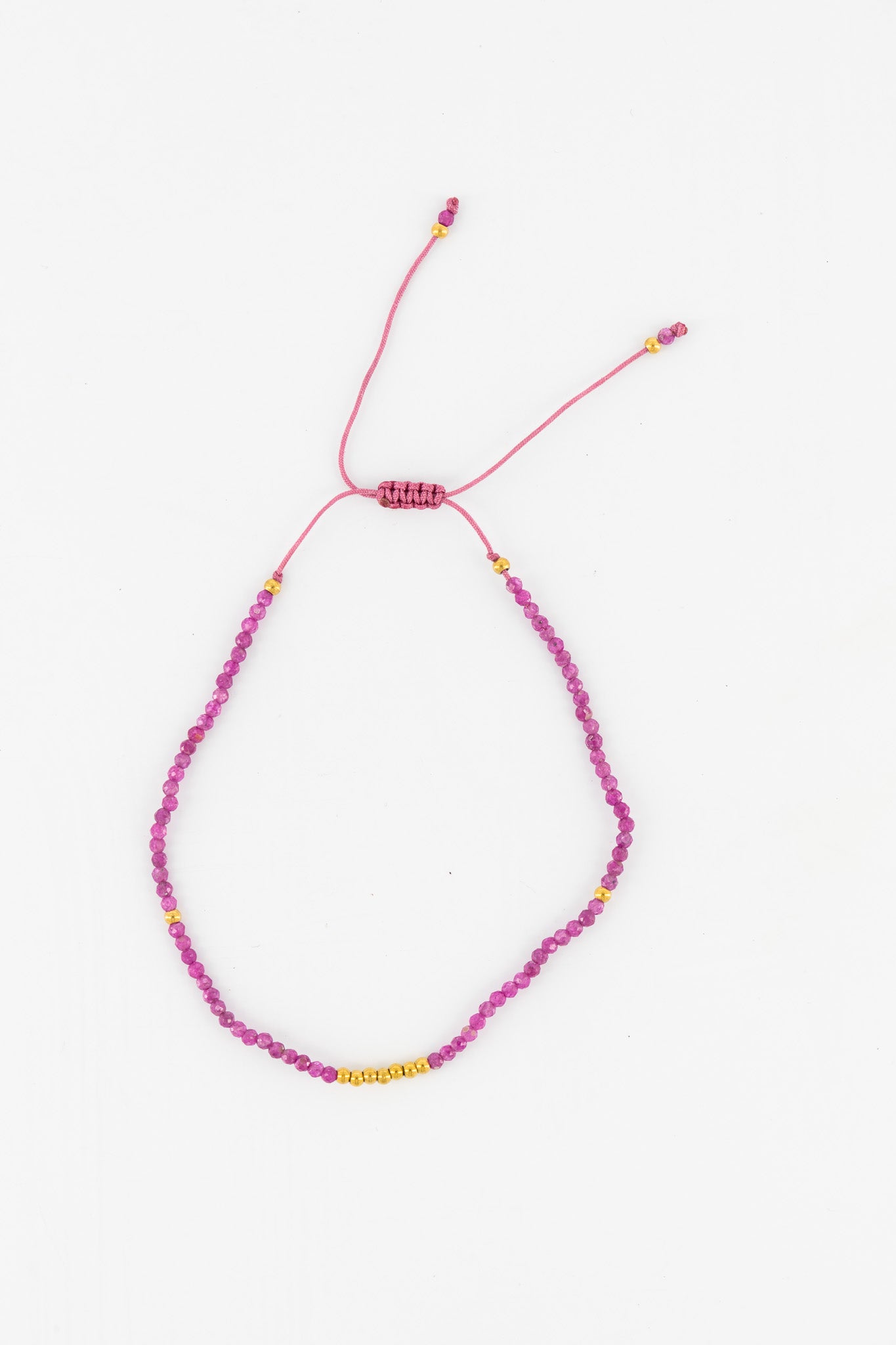 Friend Bracelet - Hot Pink and Gold