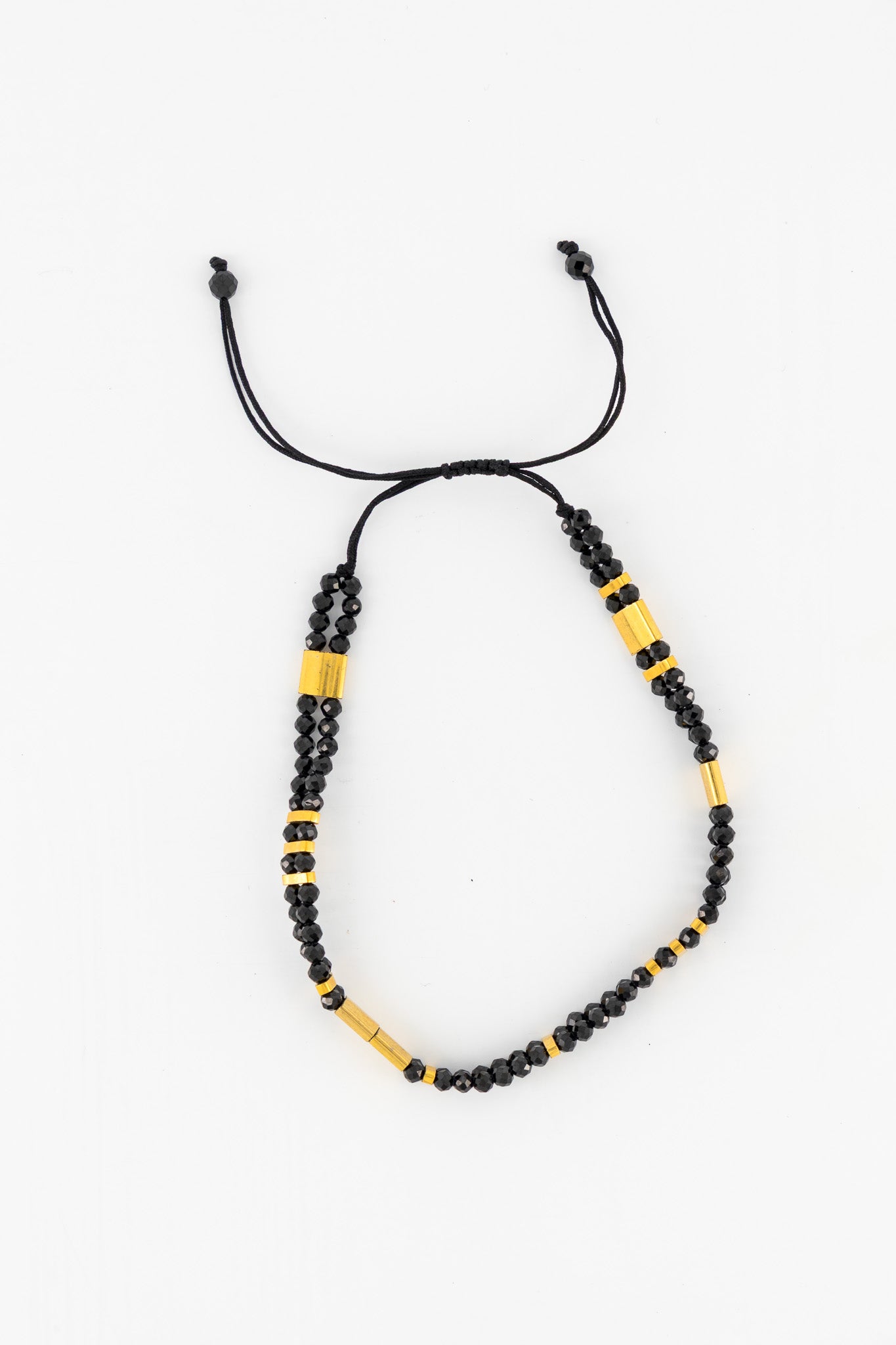 Beaded Cuff Bracelet - Black Onyx