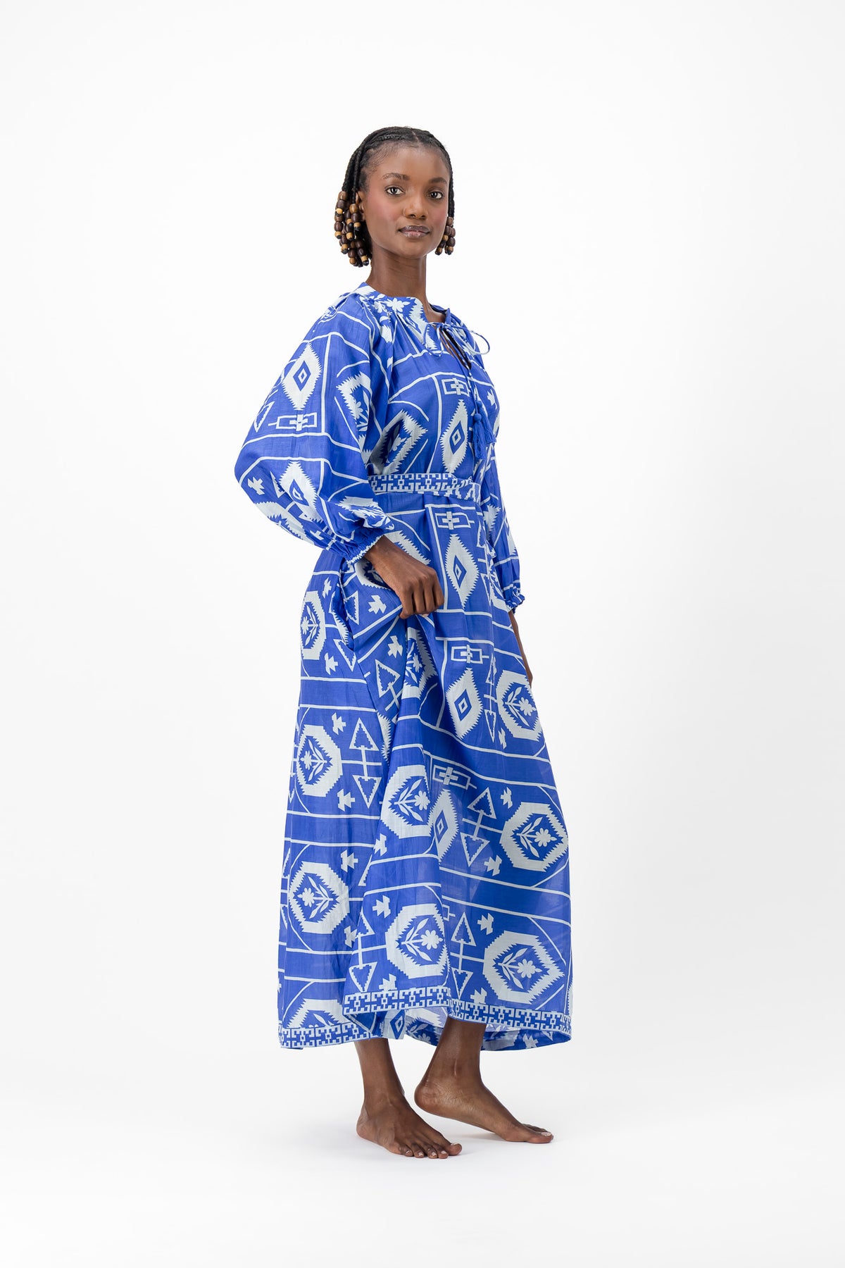 Samantha Dress - Aztec Blue