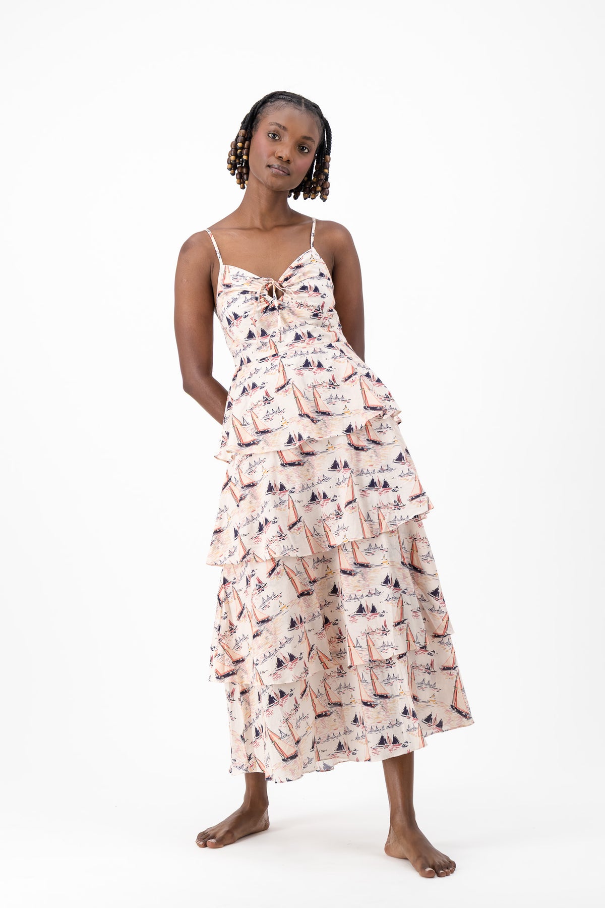 Sun Frill Dress - Boats