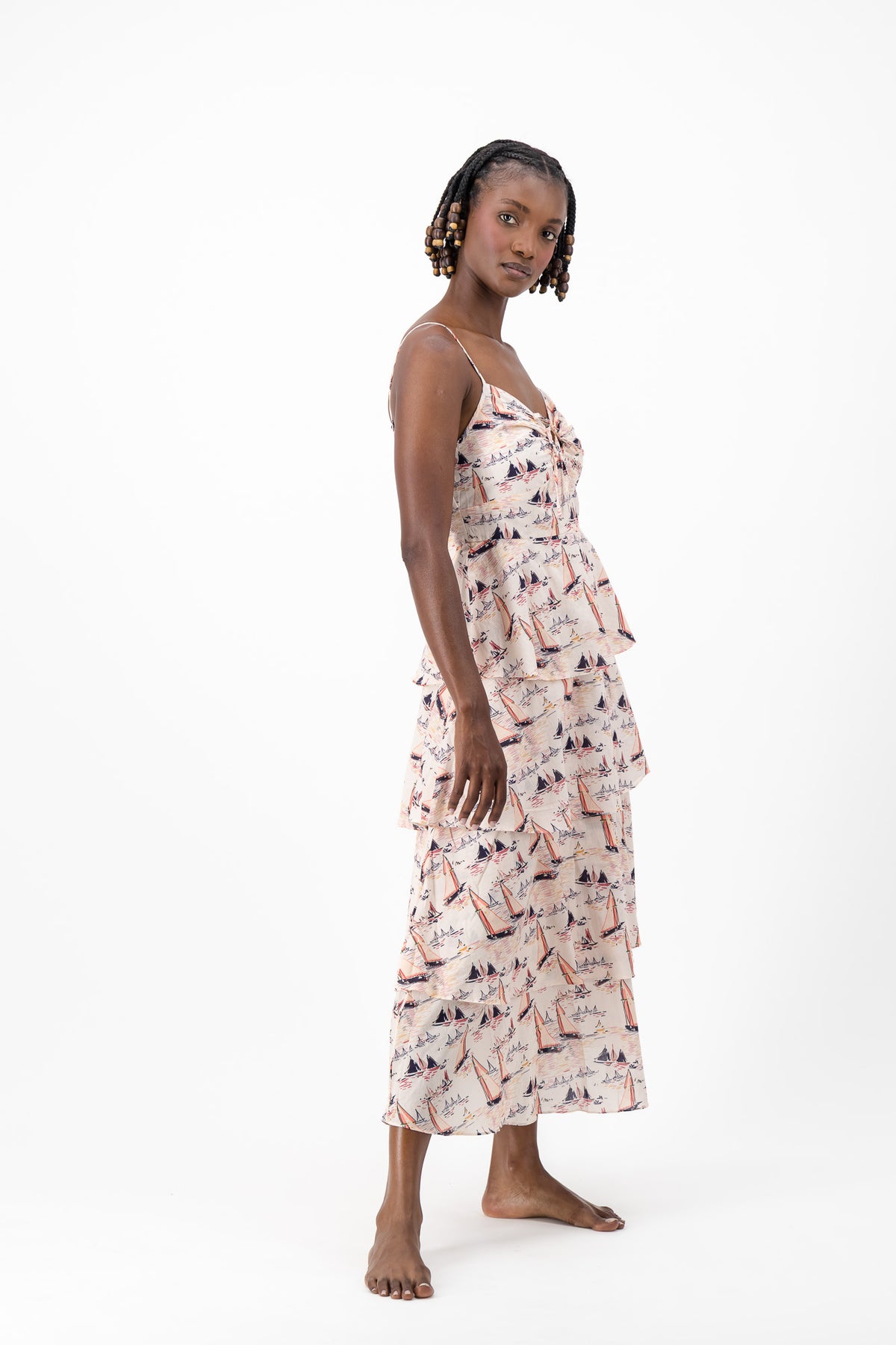 Sun Frill Dress - Boats