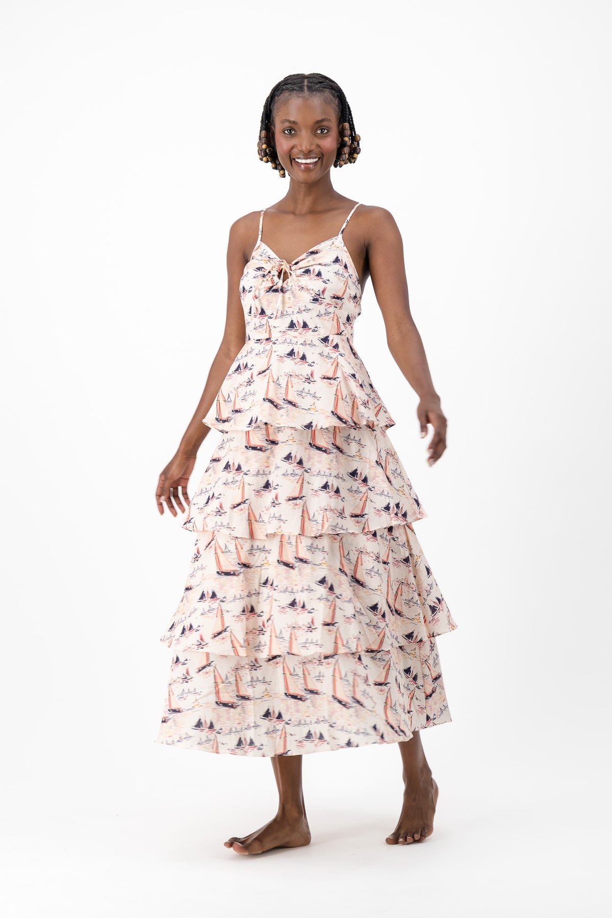 Sun Frill Dress - Boats