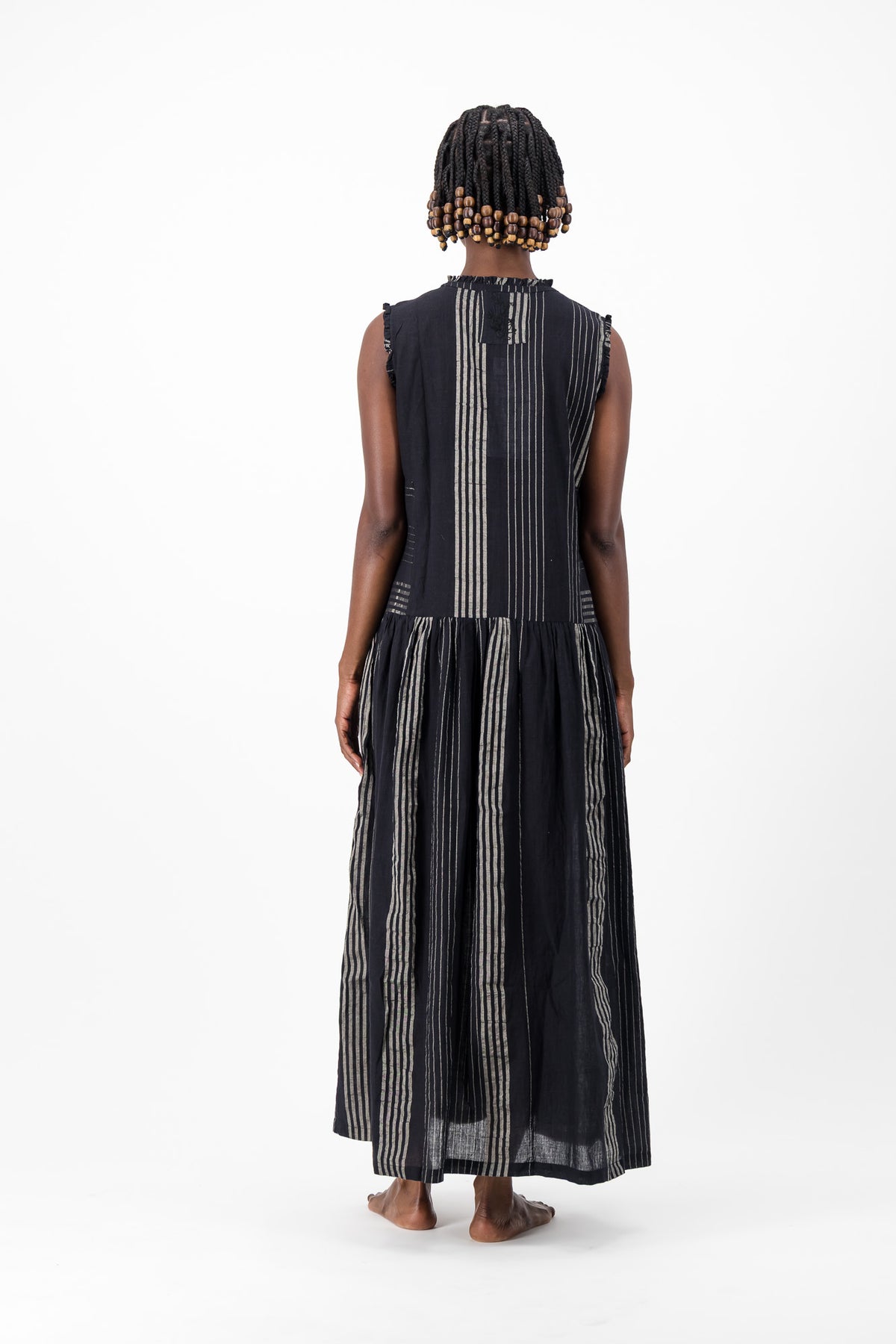 Nevermind Handloom Dress - Black & Silver Lurex