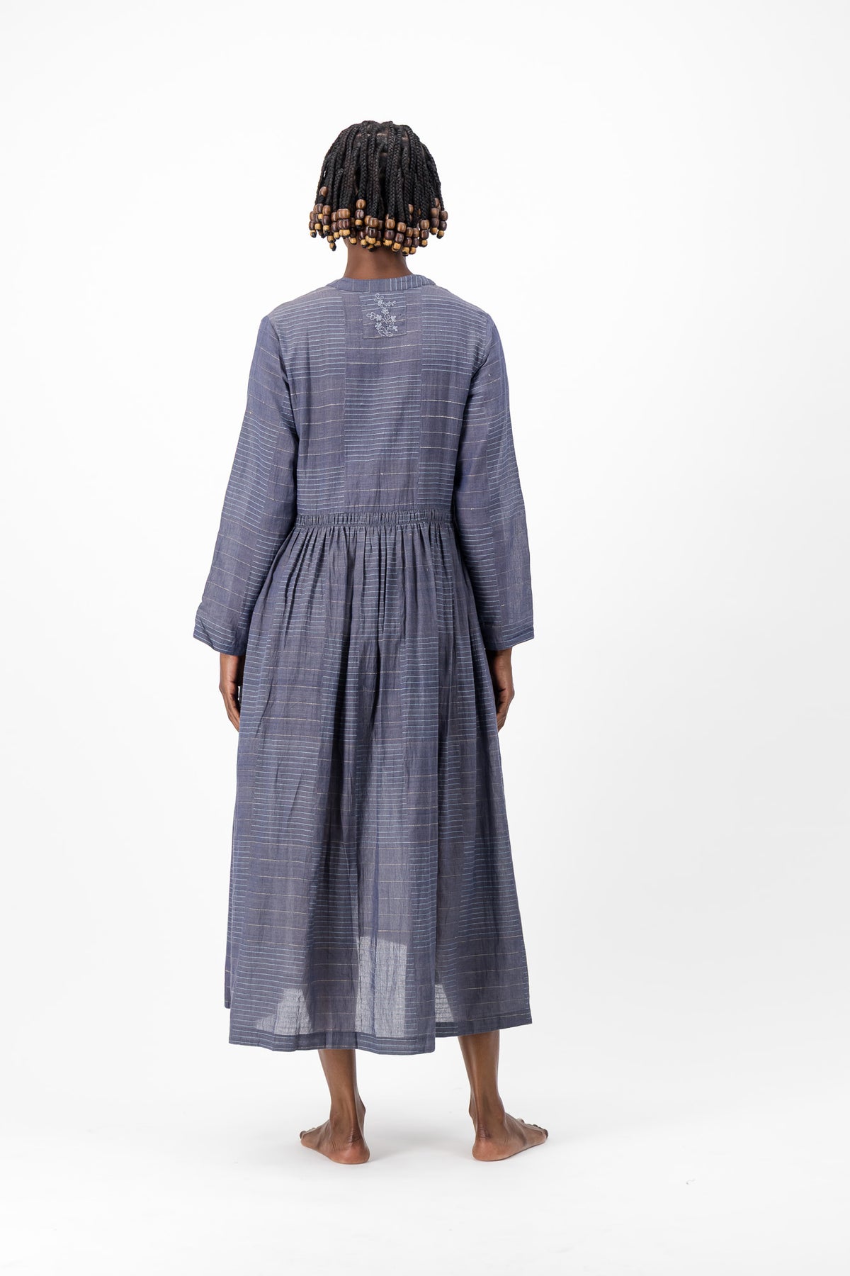 Love Dress Handloom Jamdani - Charcoal